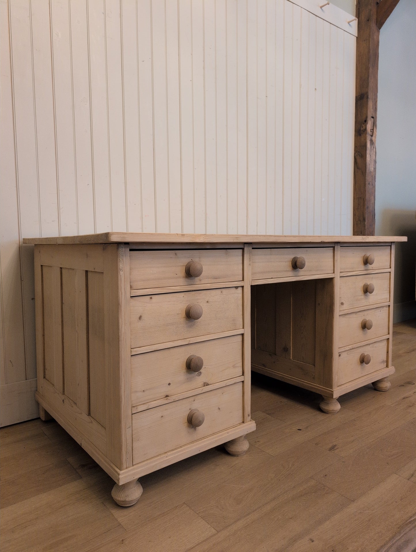 Stripped Pine Partners Desk