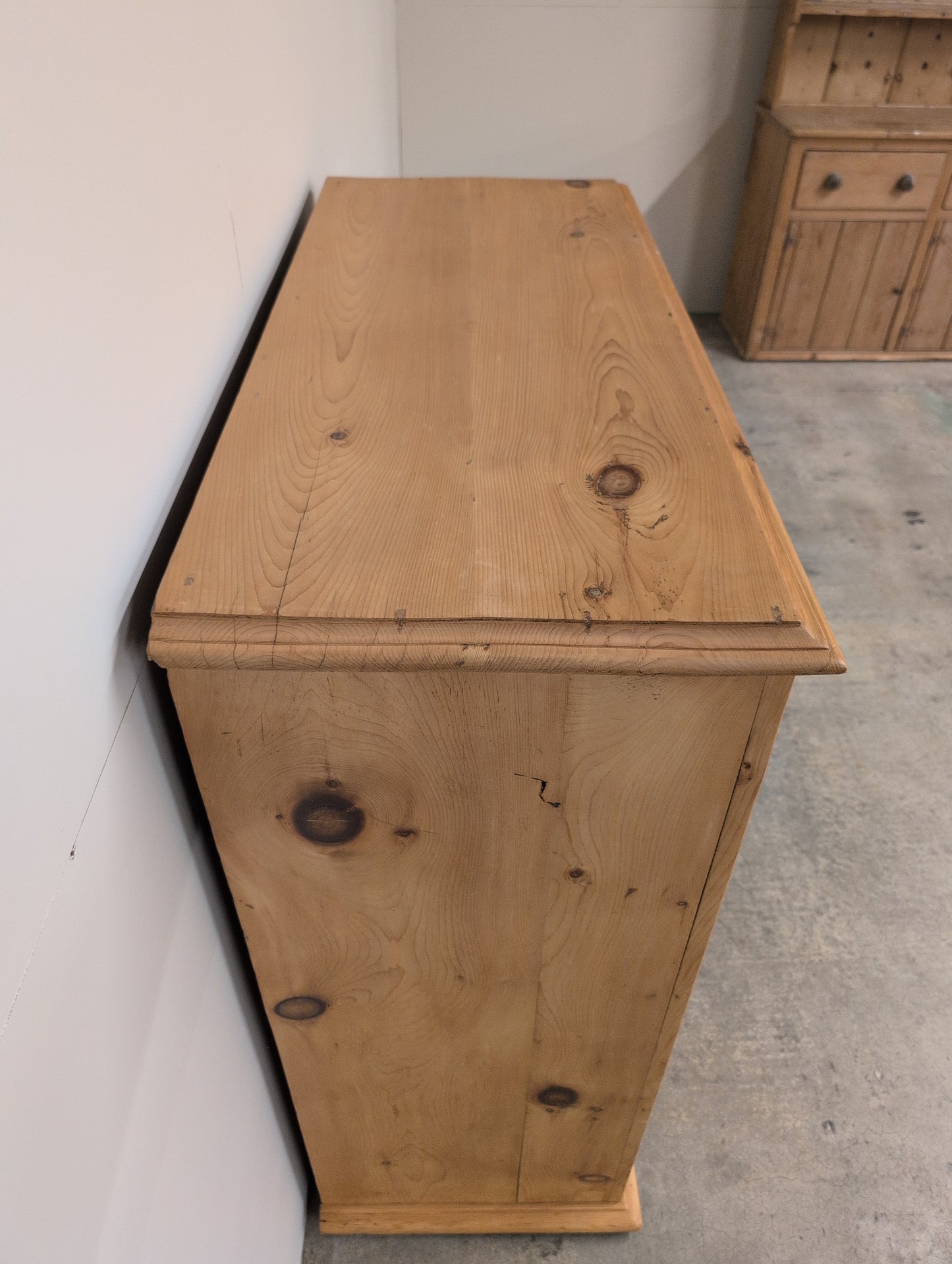 Stately 2 over 4 English Pine Chest