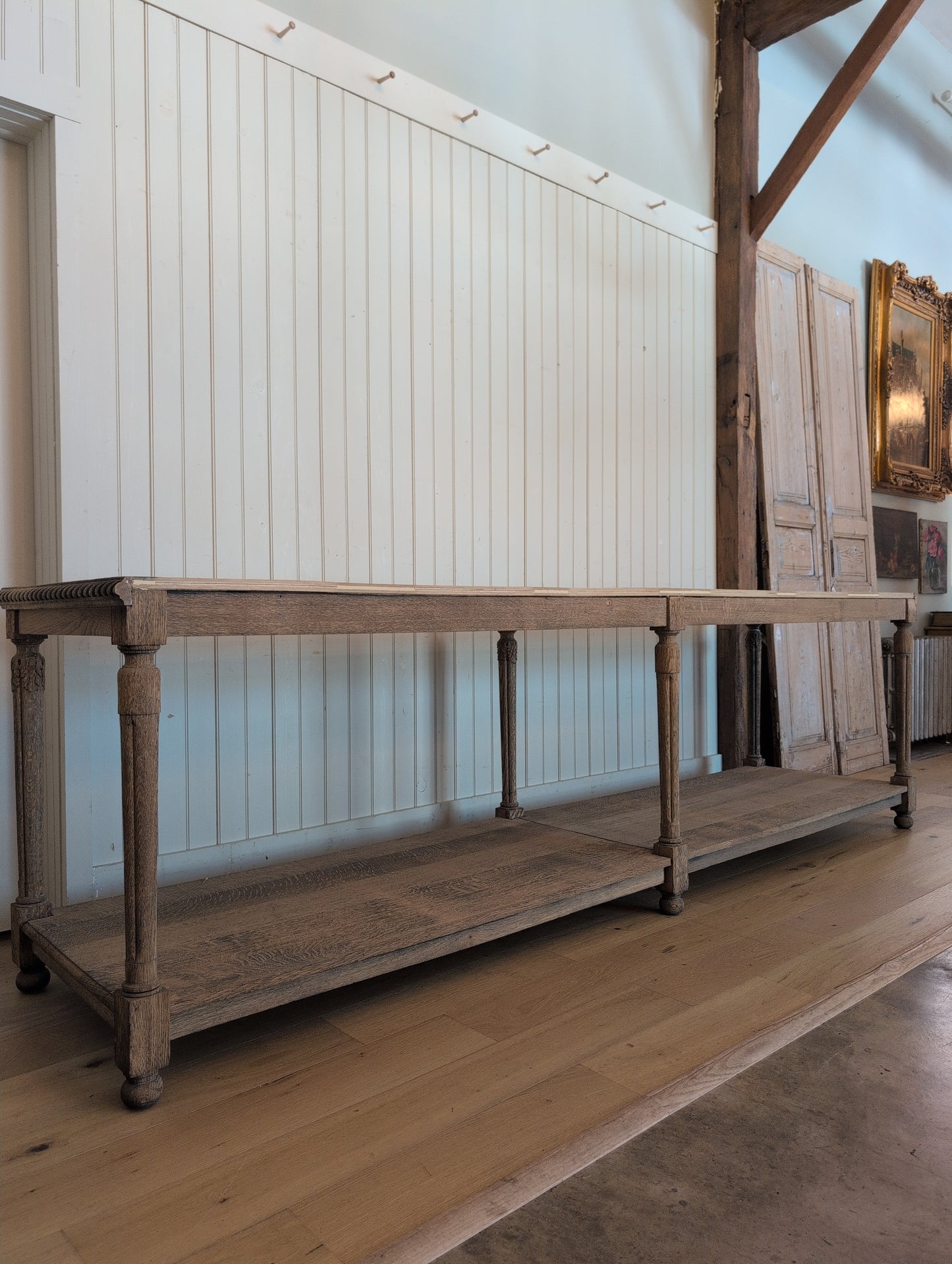 Scrubbed Oak Belgian Drapers Table 2