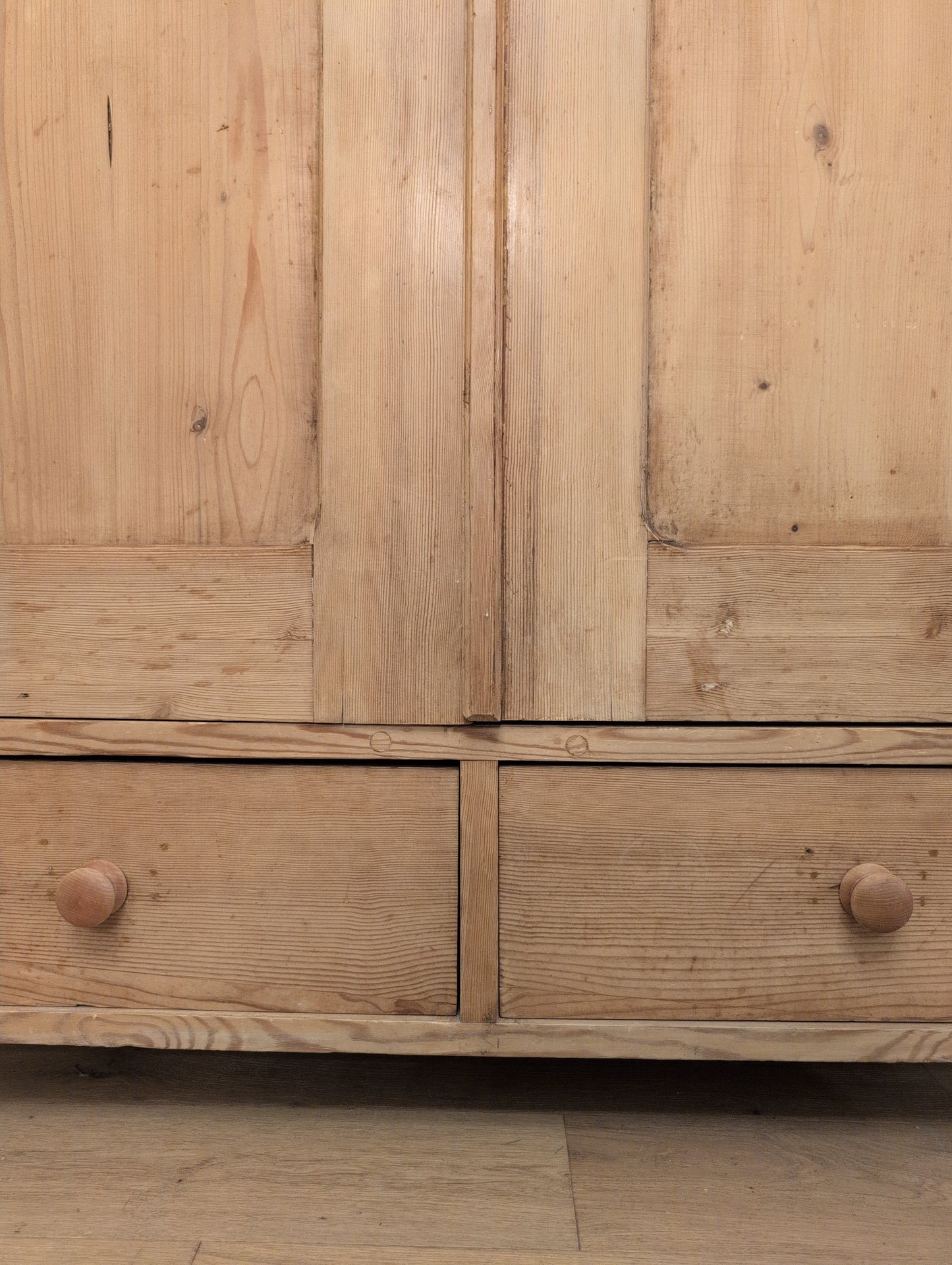 Traditional English Pine Wardrobe