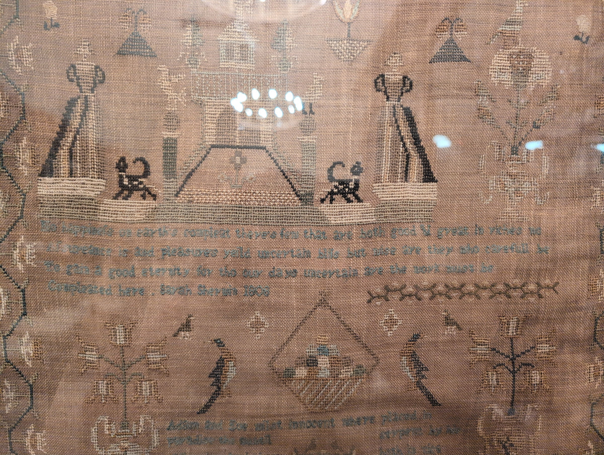 Adam and Eve Victorian Sampler