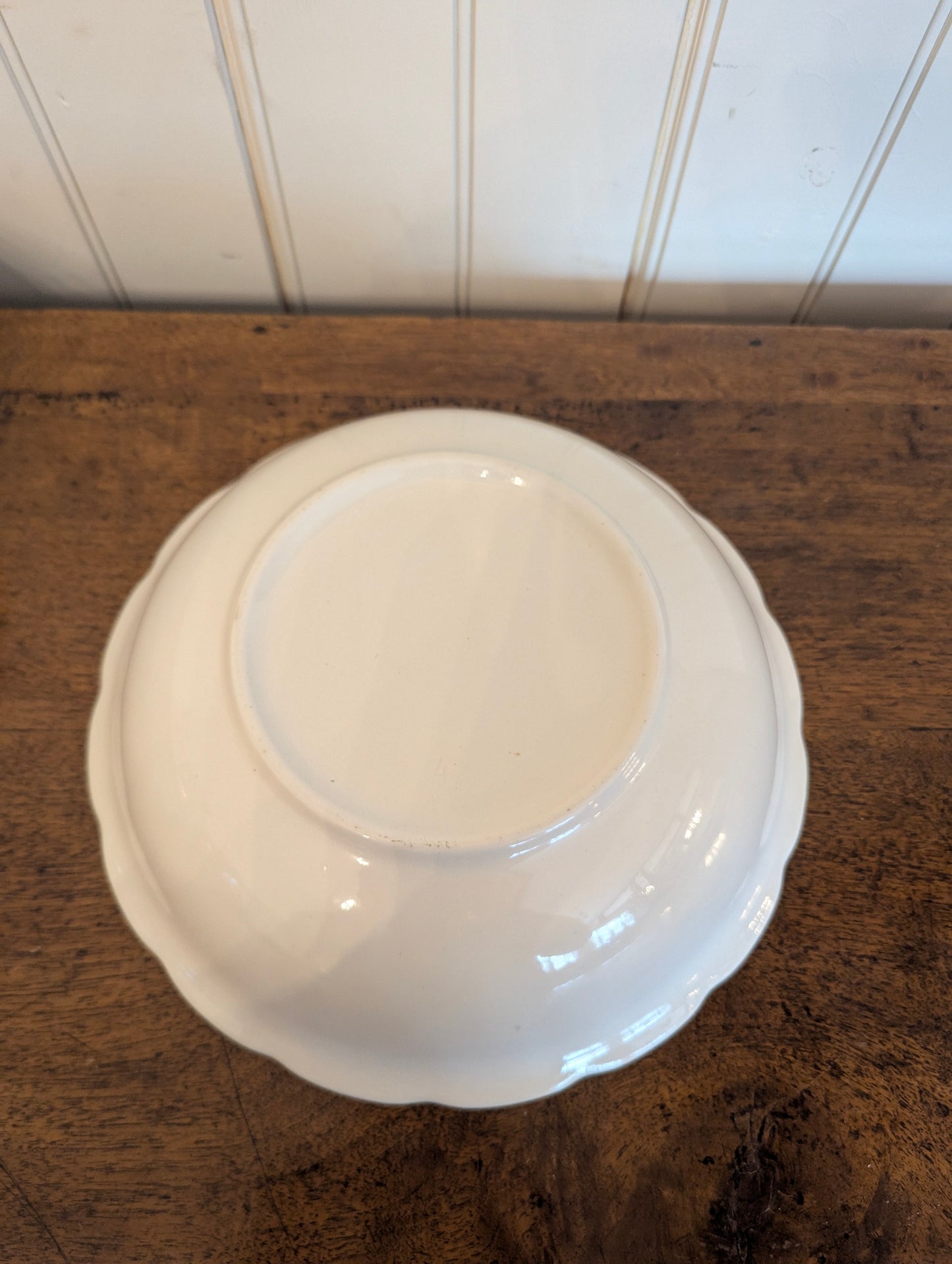 Set of 3 Scalloped Boch Ironstone Bowls