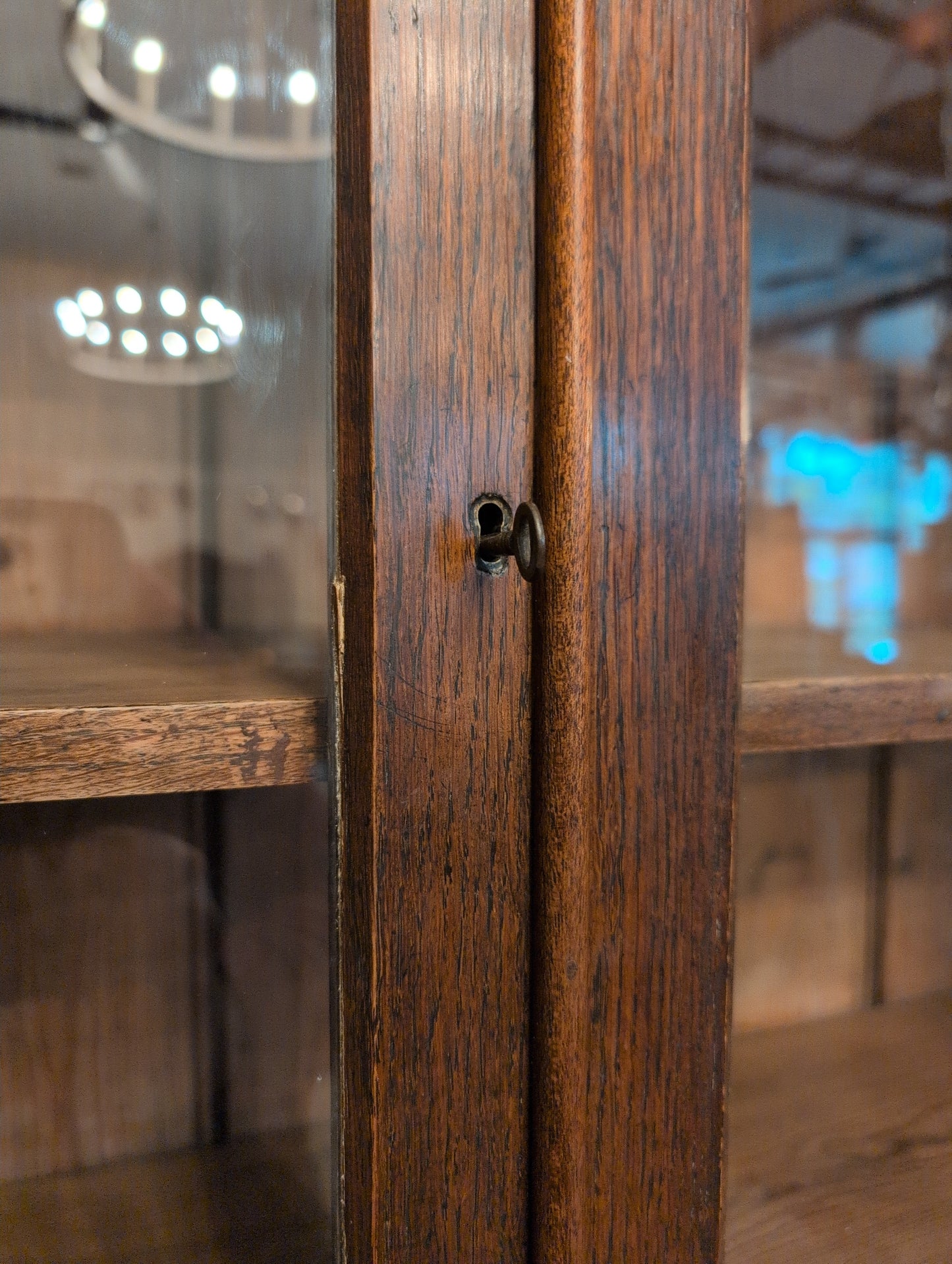 Georgian Oak Glazed Dresser