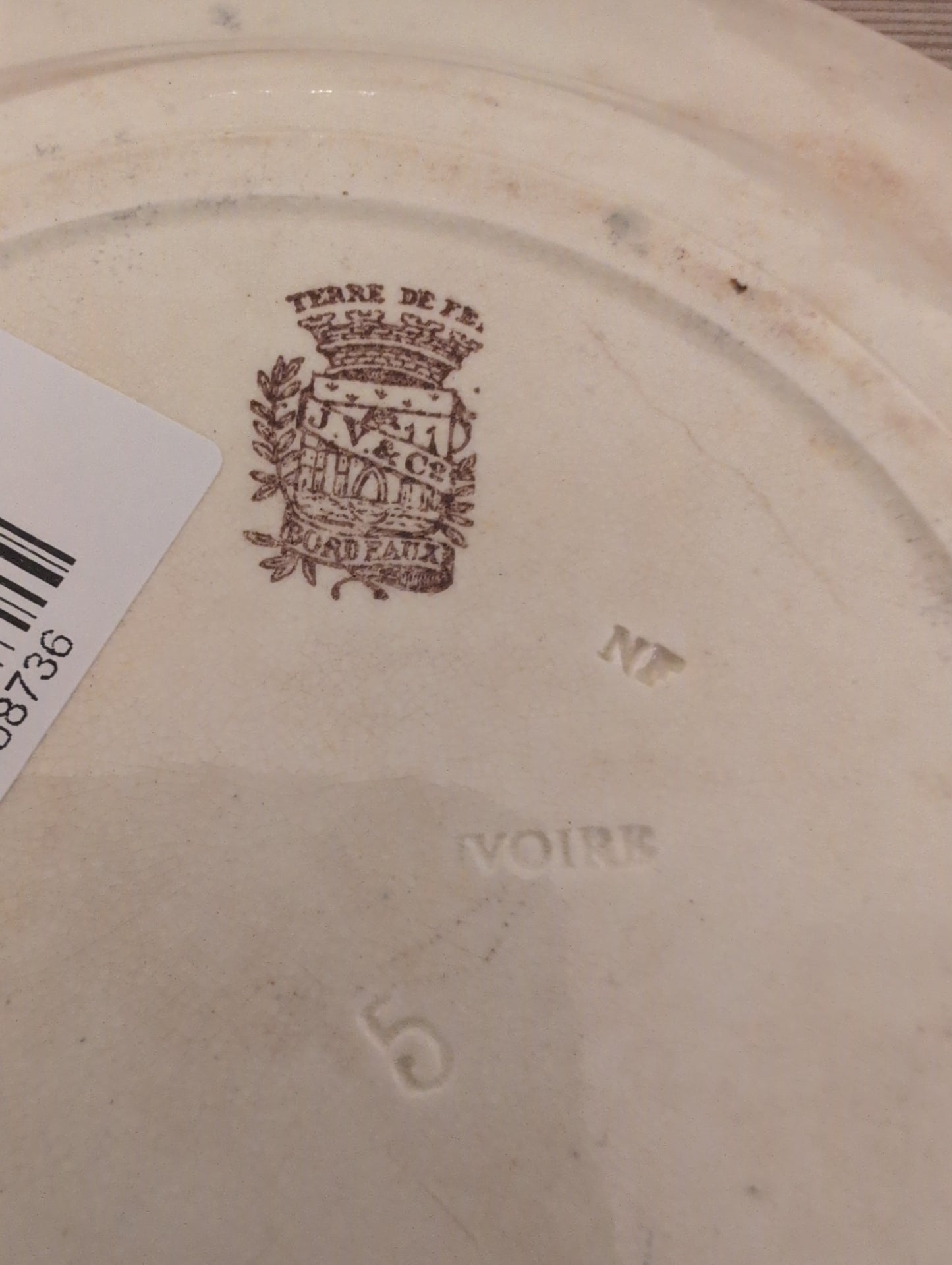 Jules Vieillard Datura 8.5" Plate Imperfect