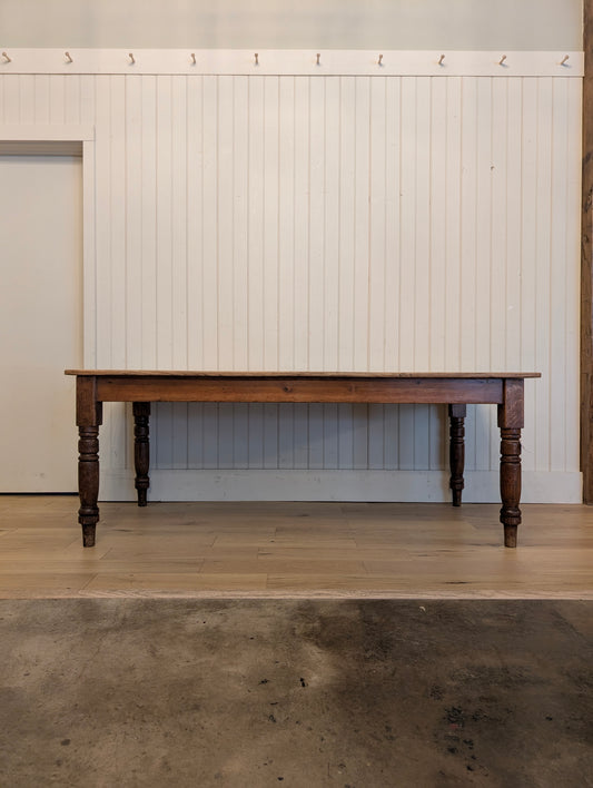 2M Scrub Top Oak Table
