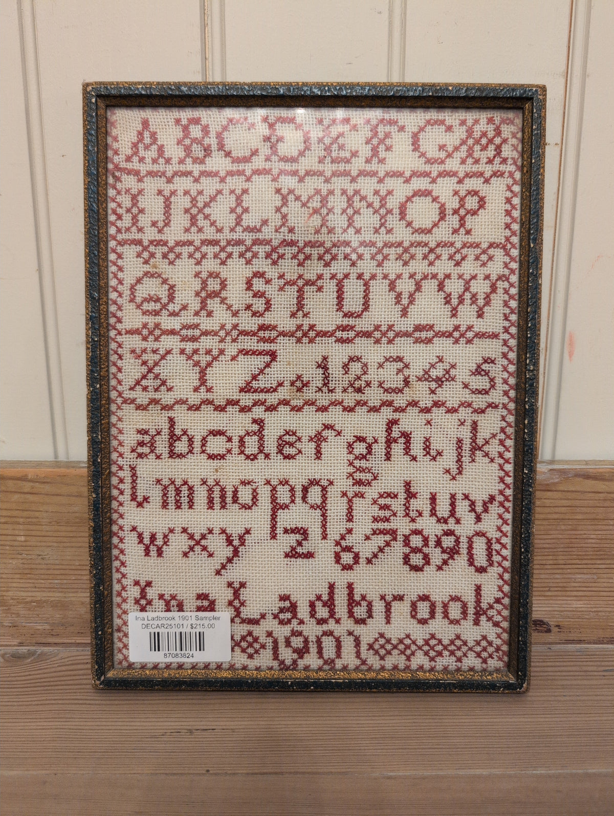 Ina Ladbrook 1901 Sampler