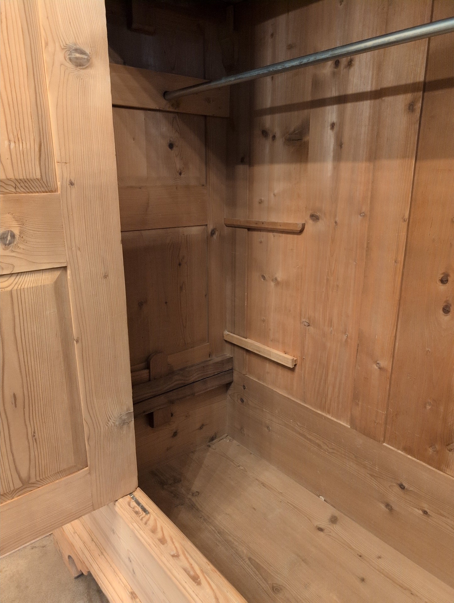 Grand Stripped Pine German Wardrobe