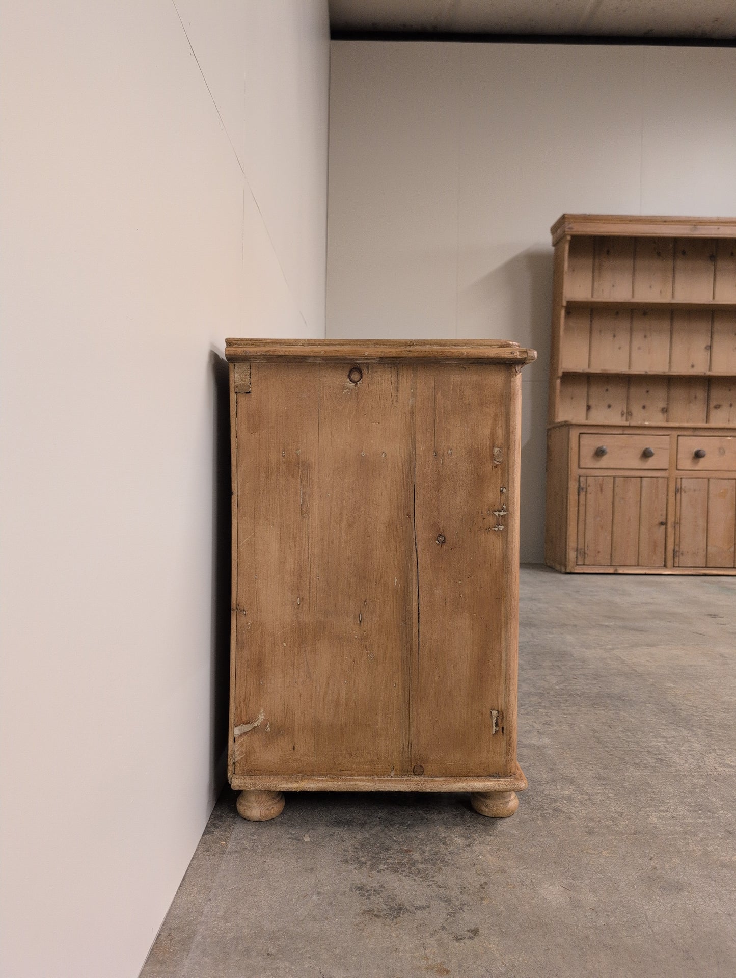 English Pine 3 Drawer Bedside