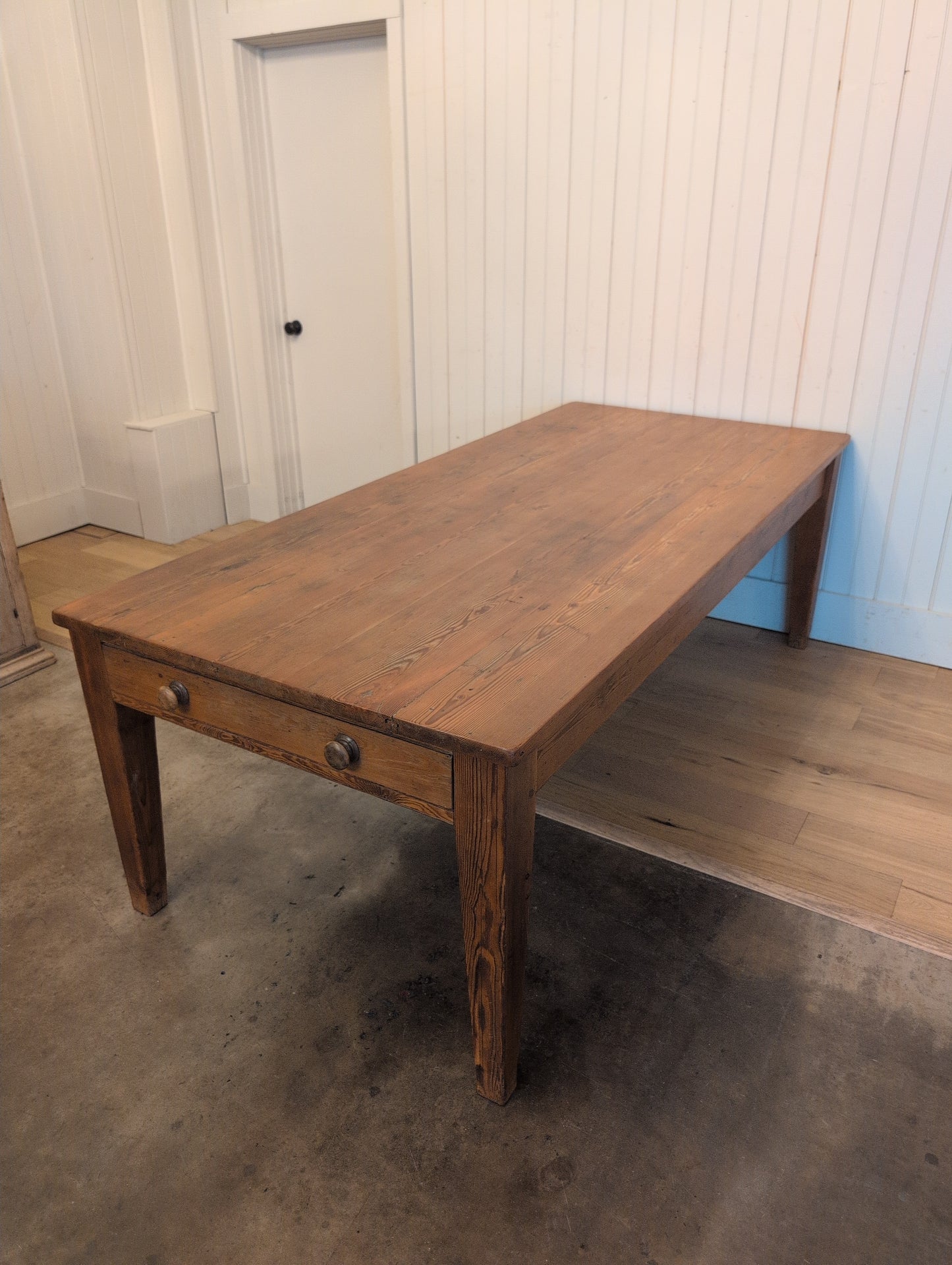 Victorian Pine 2 Drawer Dining Table