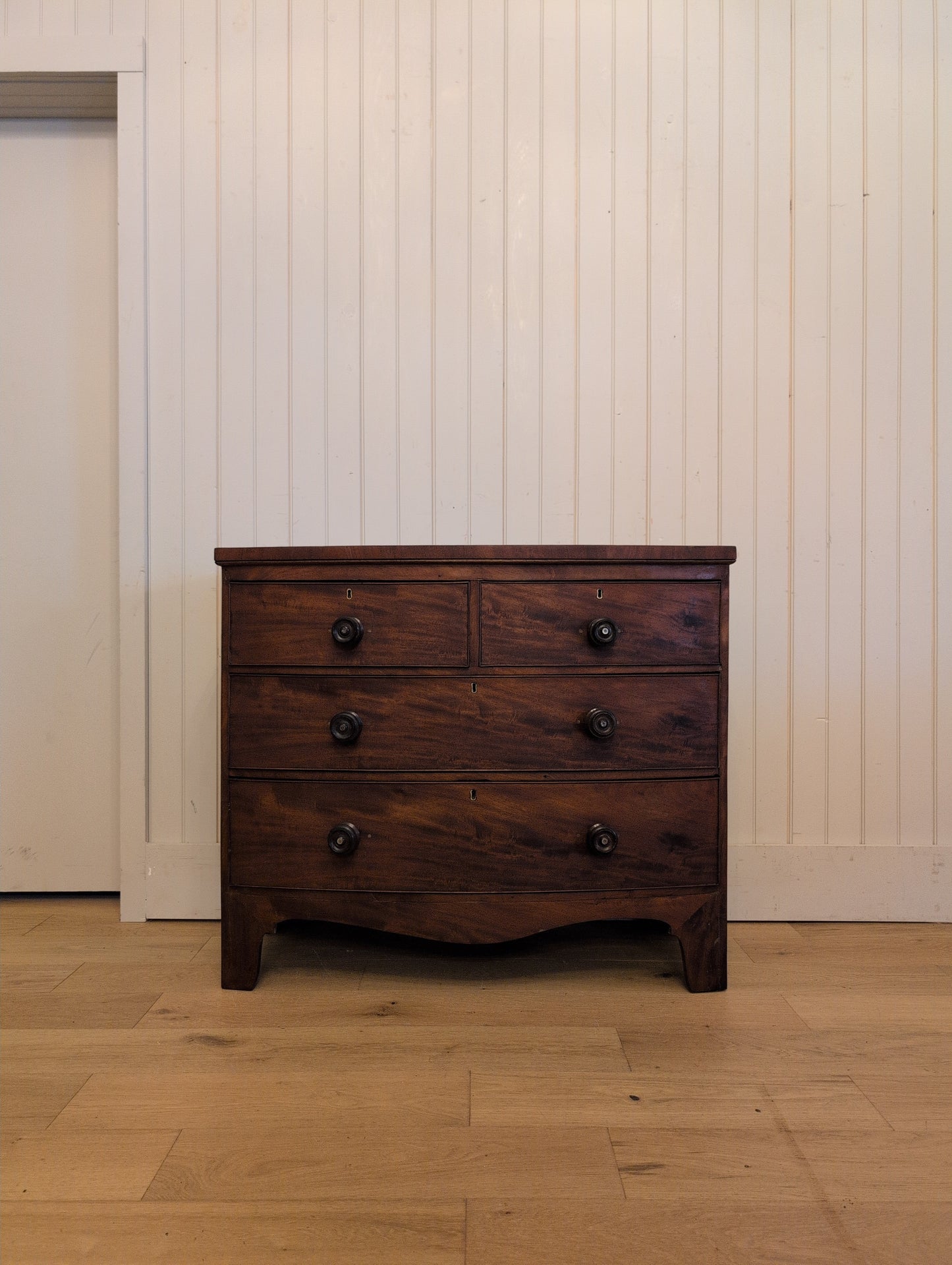 Mahogany 2 Over 2 Bow Front Chest