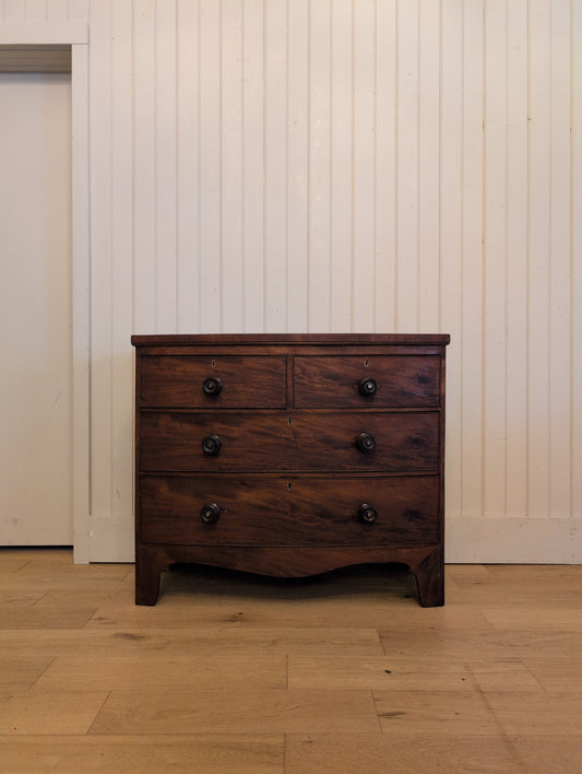 Mahogany 2 Over 2 Bow Front Chest