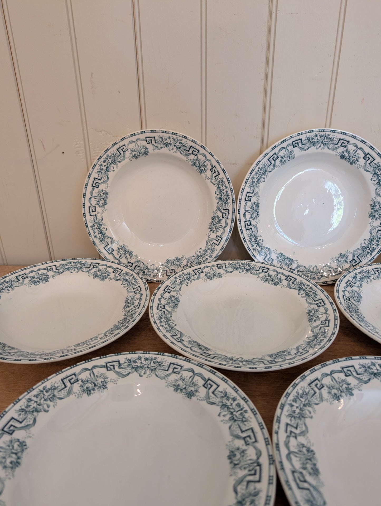 Athenes Green Transferware Plate