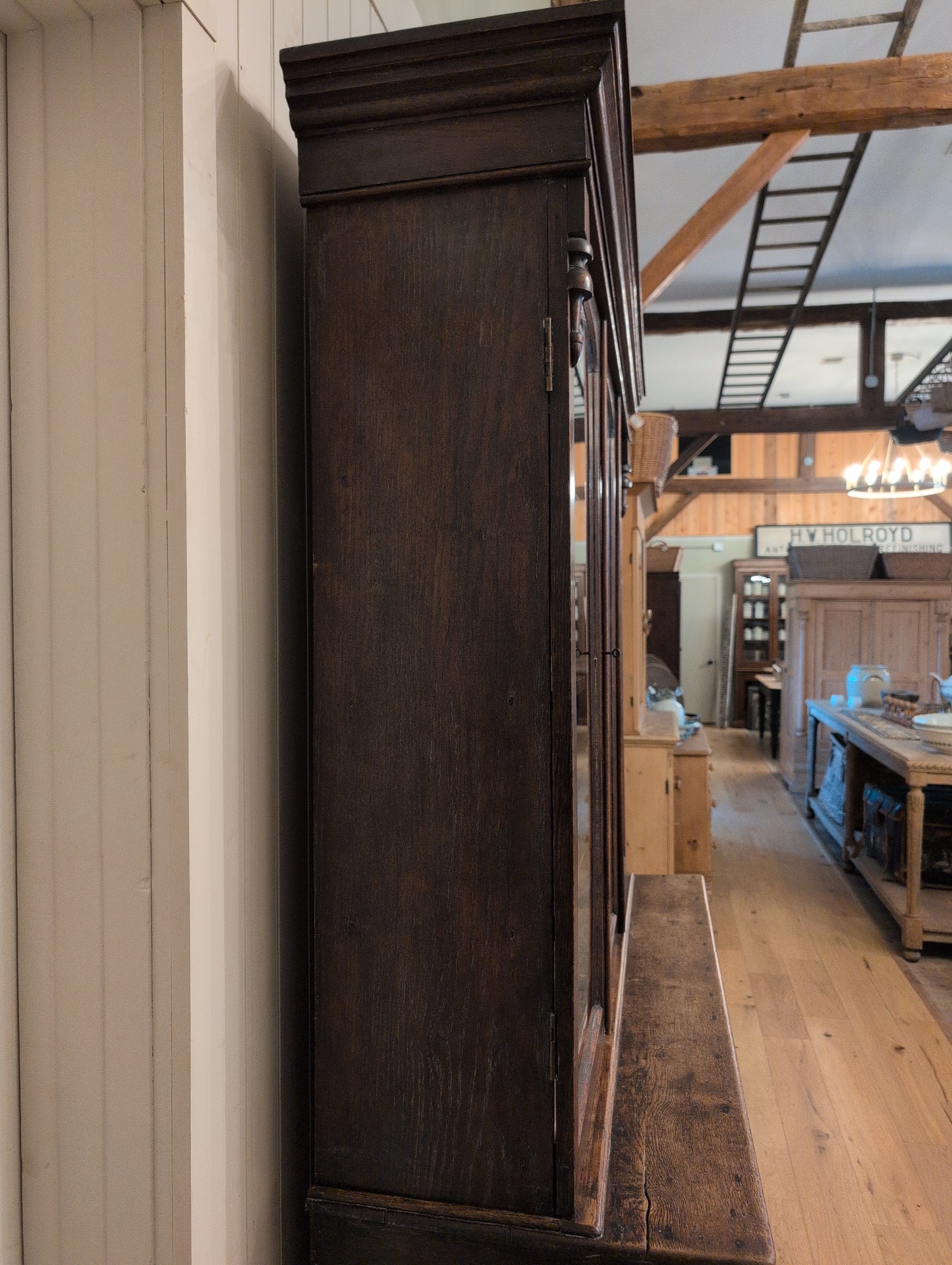 Georgian Oak Glazed Dresser