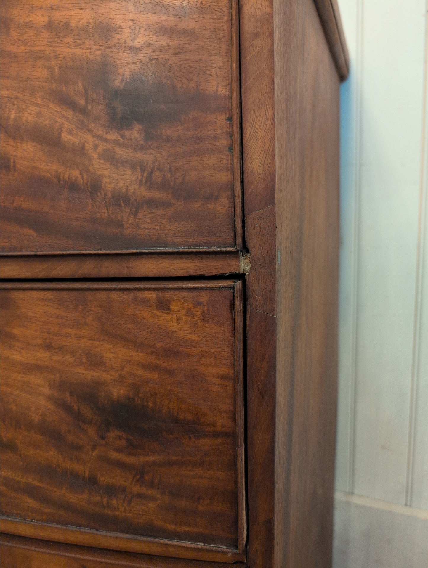 Mahogany 2 Over 2 Bow Front Chest