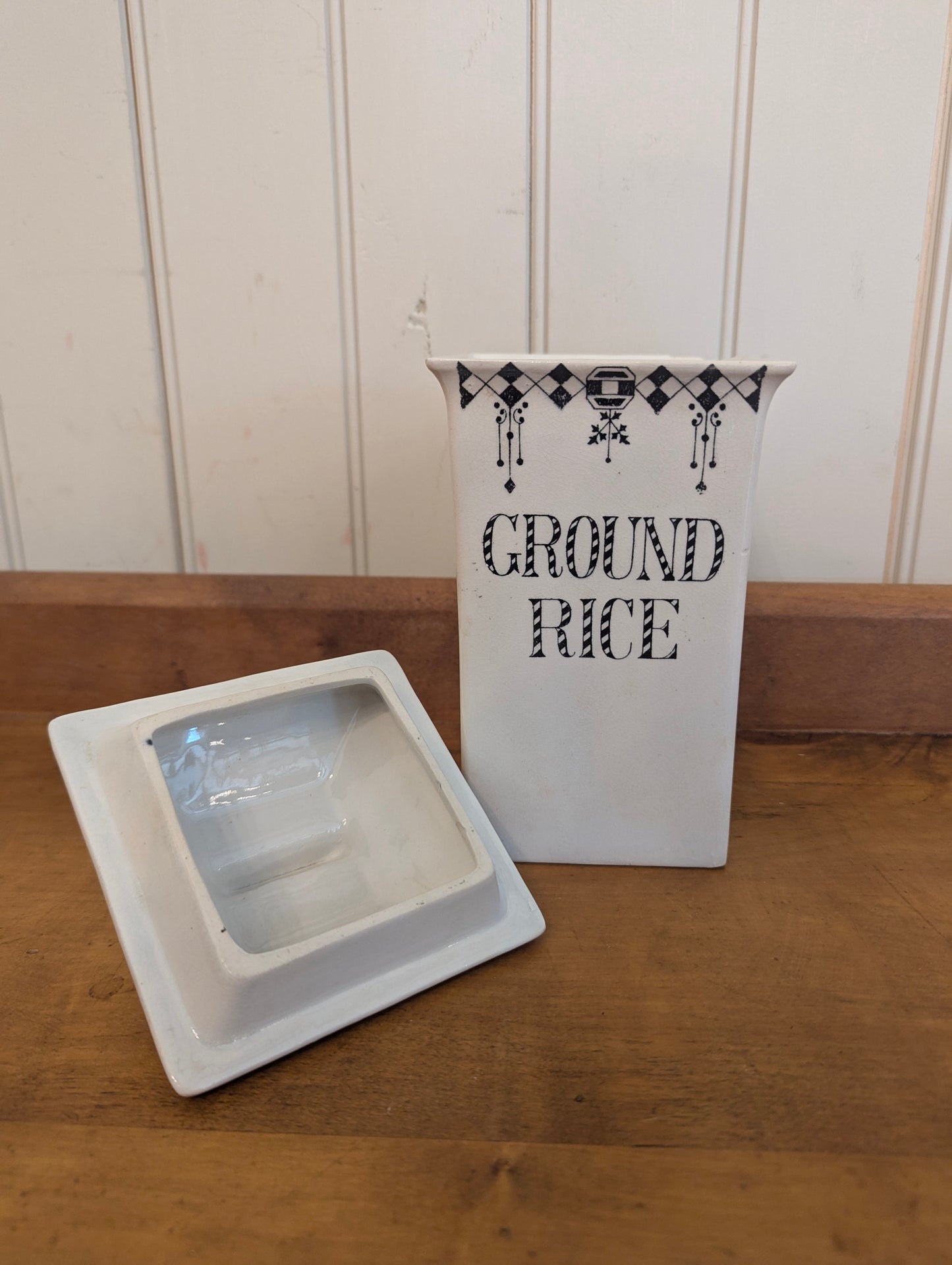 English Art Deco Canister