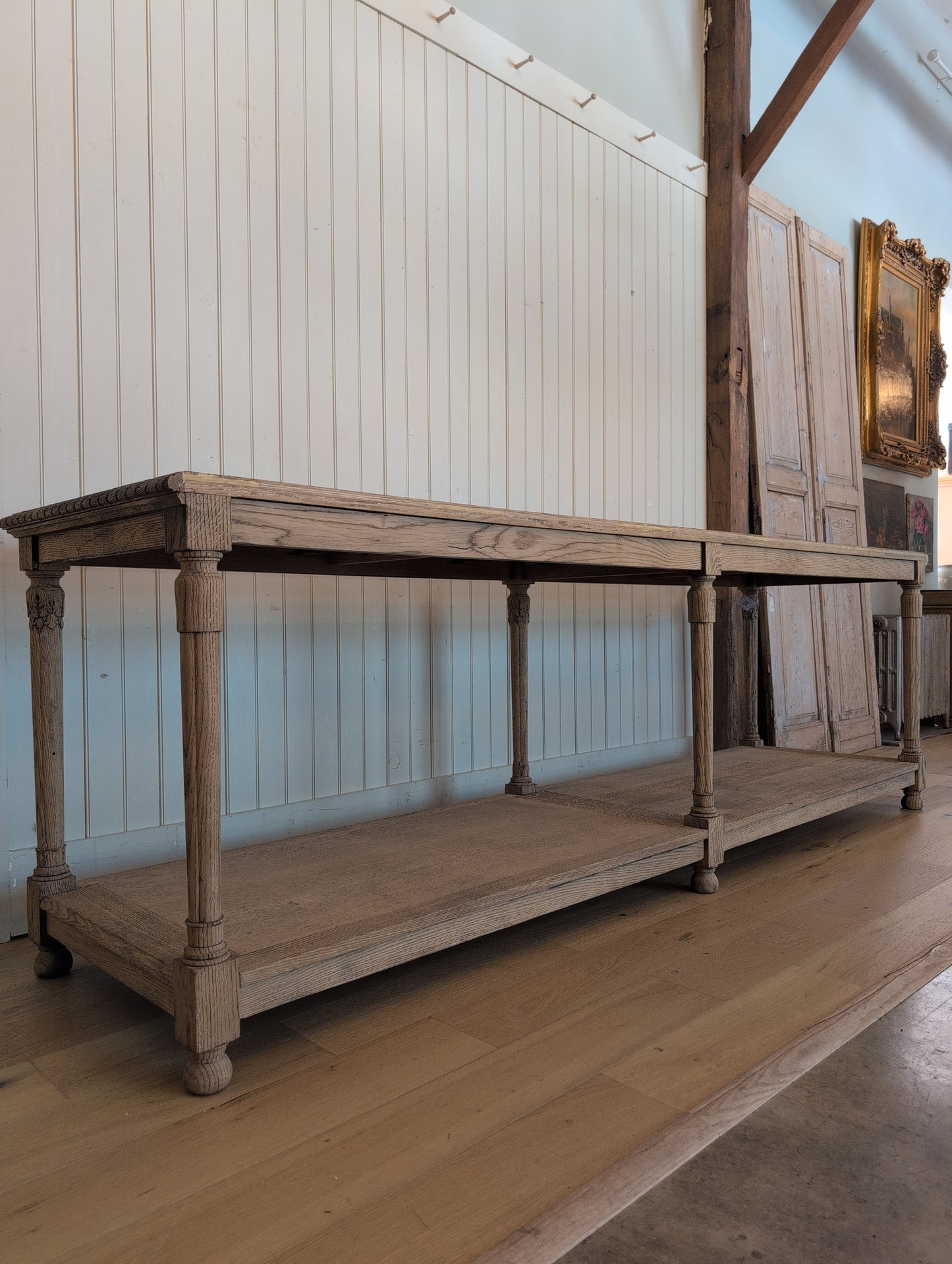 Scrubbed Oak Belgian Drapers Table 3