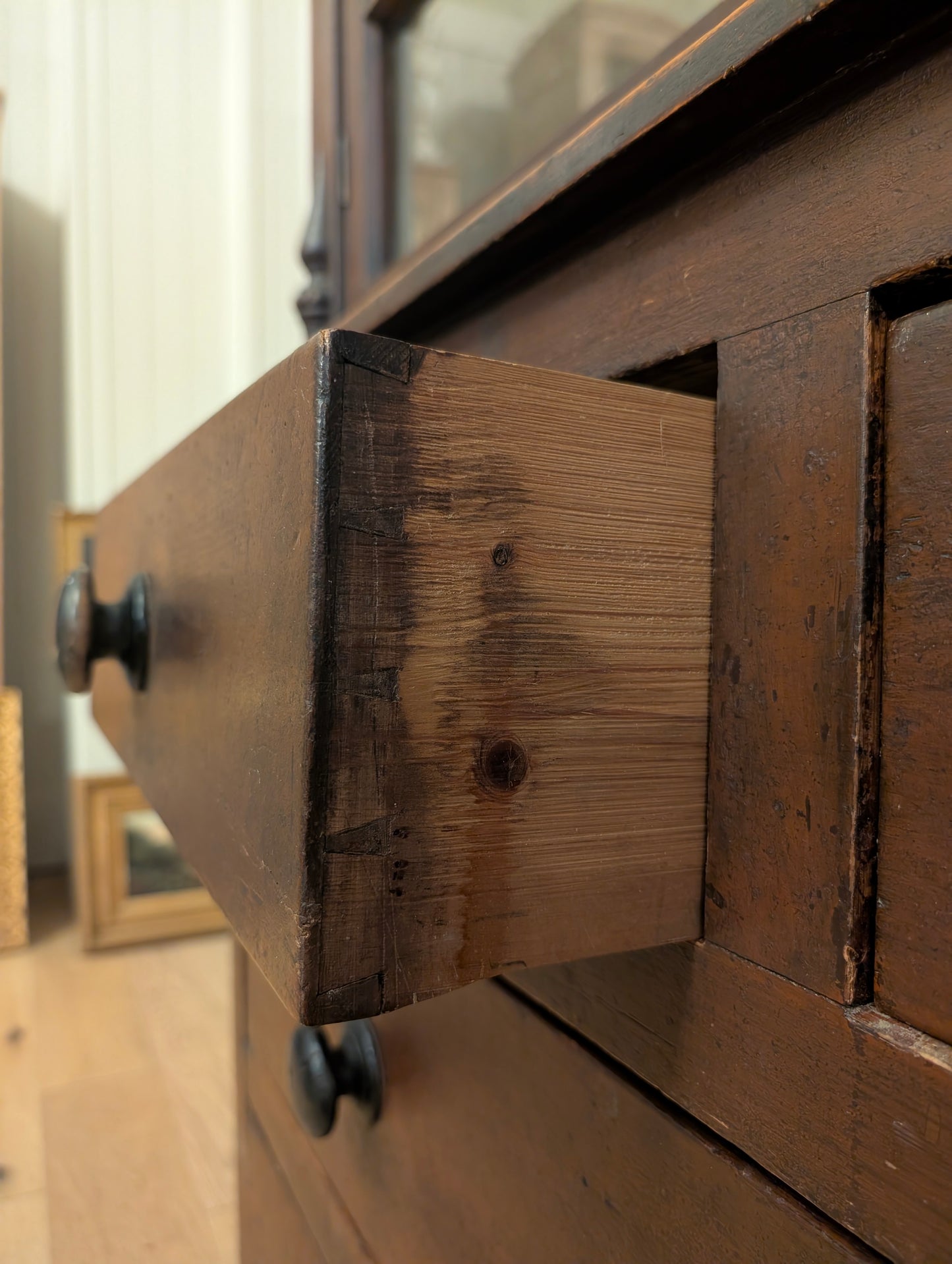 Painted Pine Glazed Hutch