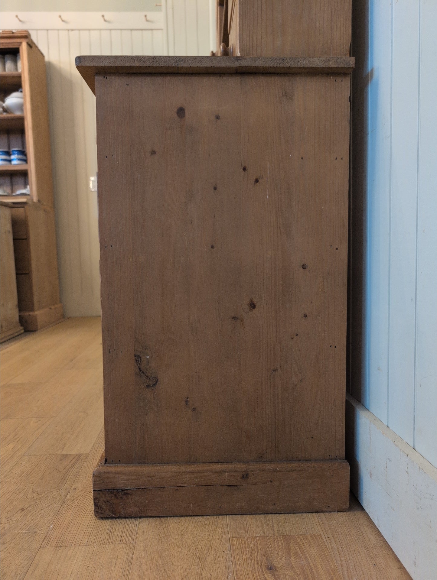 Vintage English Pine Kitchen Hutch