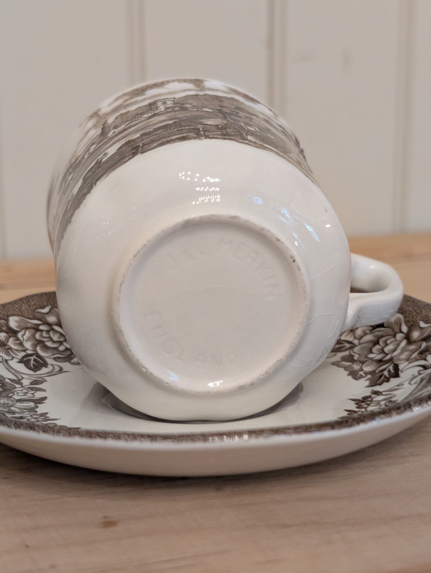Meakin "Stratford Stage" Tea Cup and Saucer