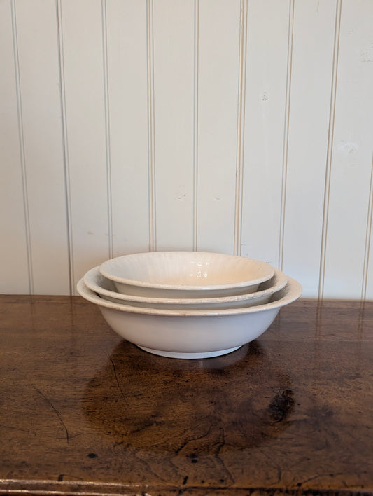 Set of 3 Nested Ironstone Bowls