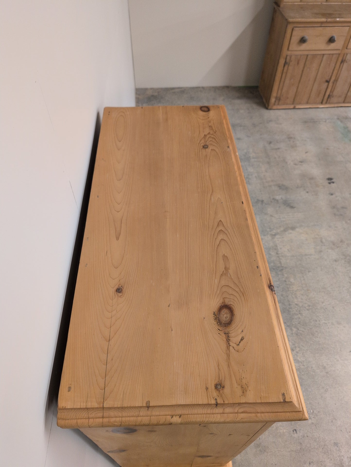 Stately 2 over 4 English Pine Chest