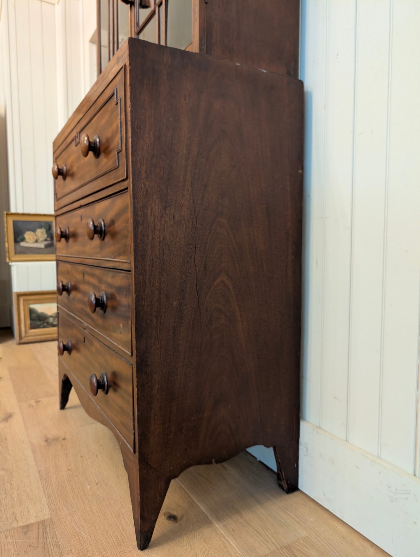 Mahogany Glass Door Secretaire