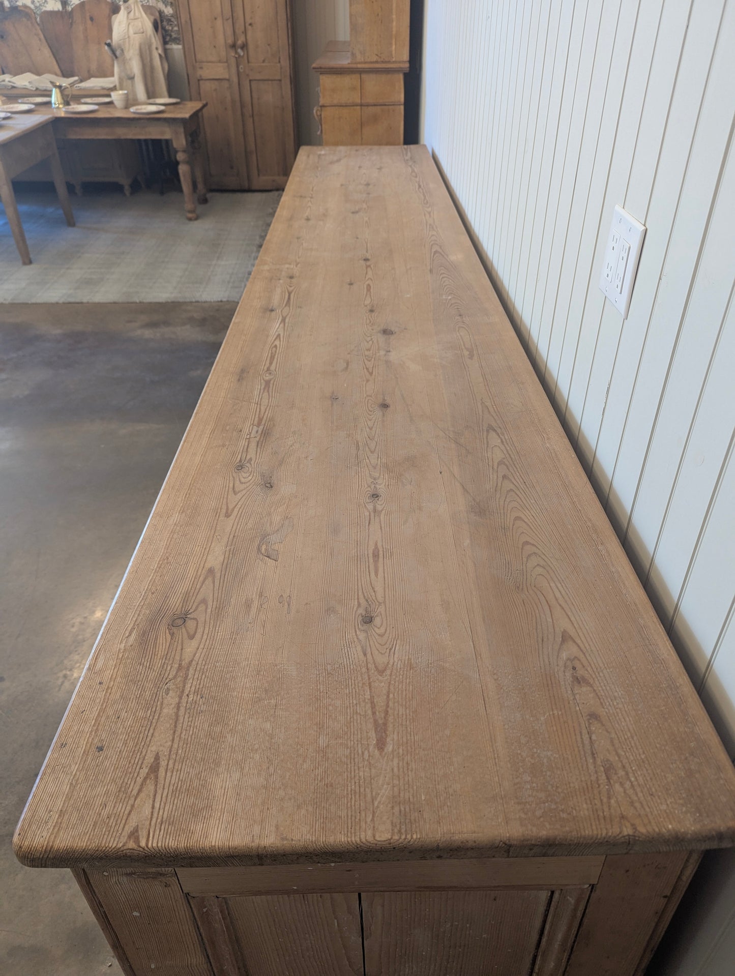 12ft Pine Haberdashery Counter