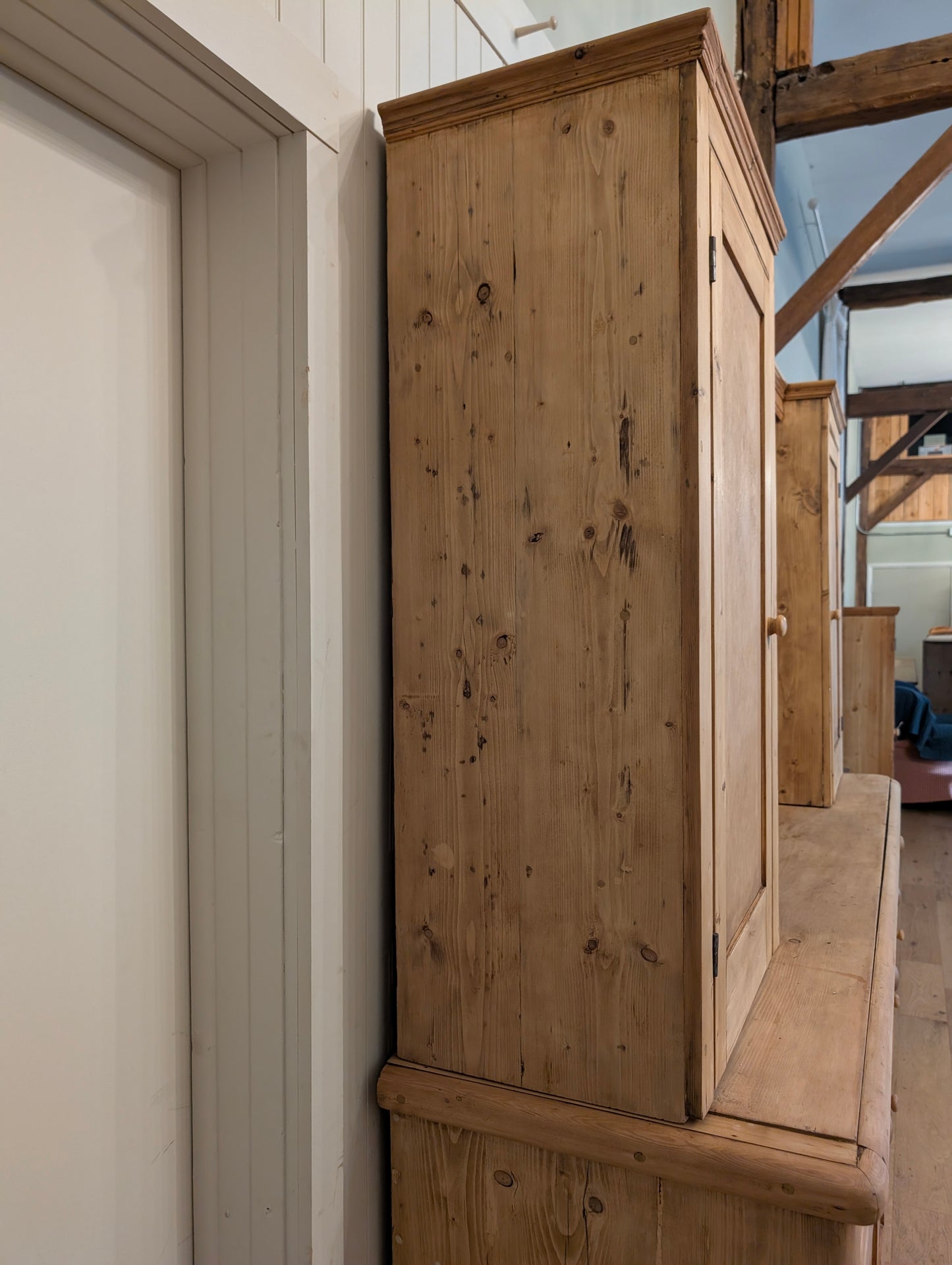 8ft Pine Scullery Cupboard