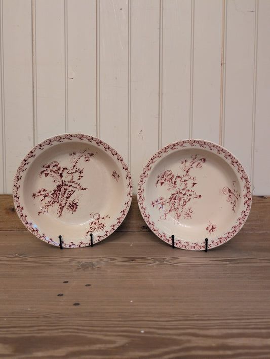 French Gien Chardons S.Bowl Shallow