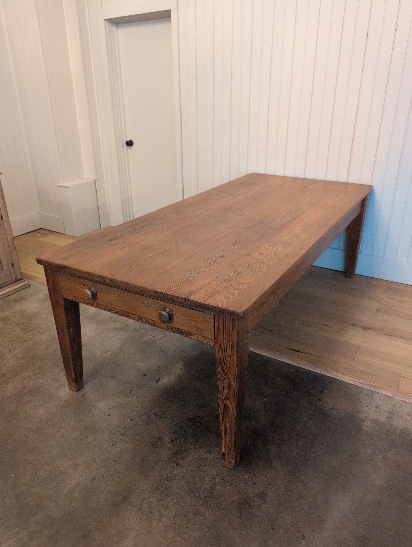 Victorian Pine 2 Drawer Dining Table