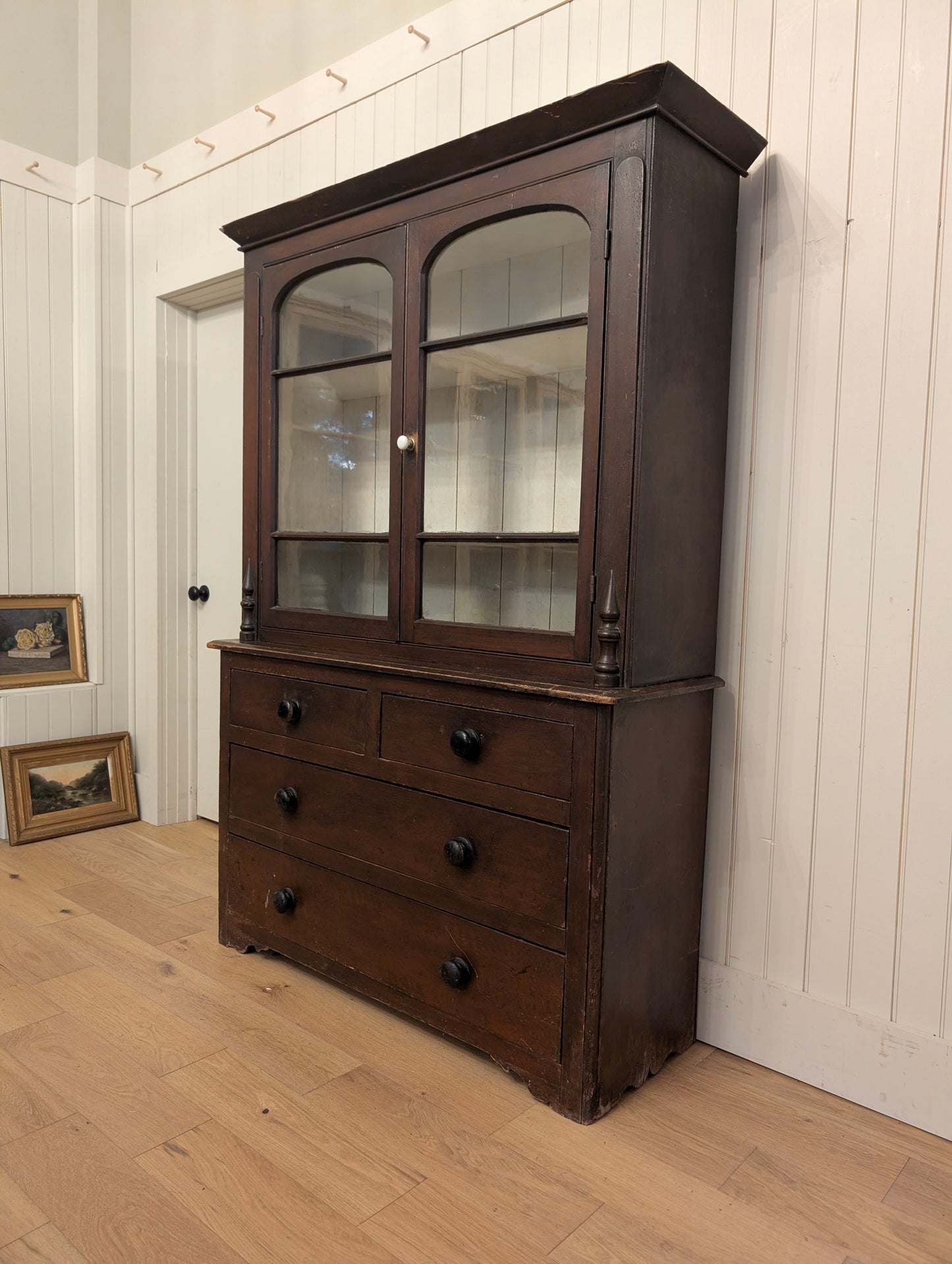 Painted Pine Glazed Hutch
