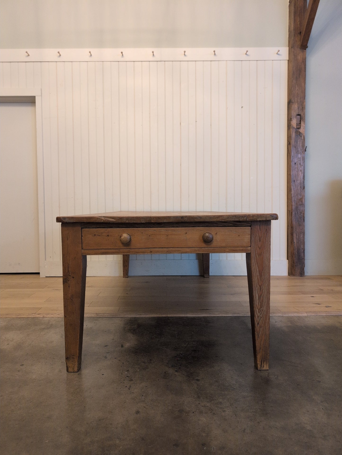 Victorian Pine 2 Drawer Dining Table