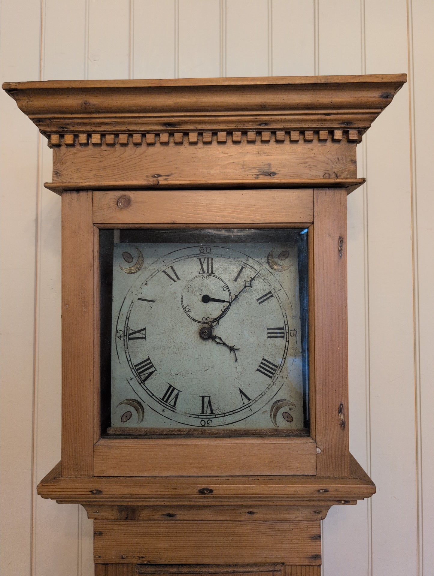 French Pine Longcase Clock