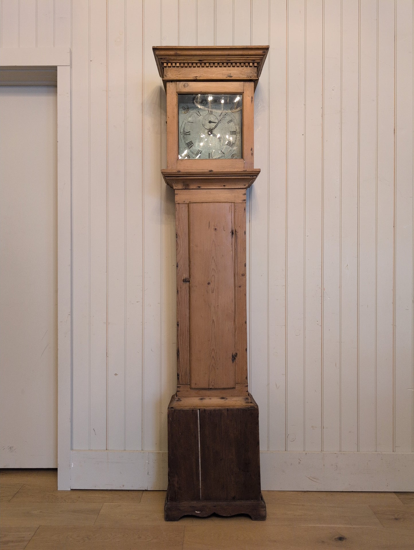 French Pine Longcase Clock