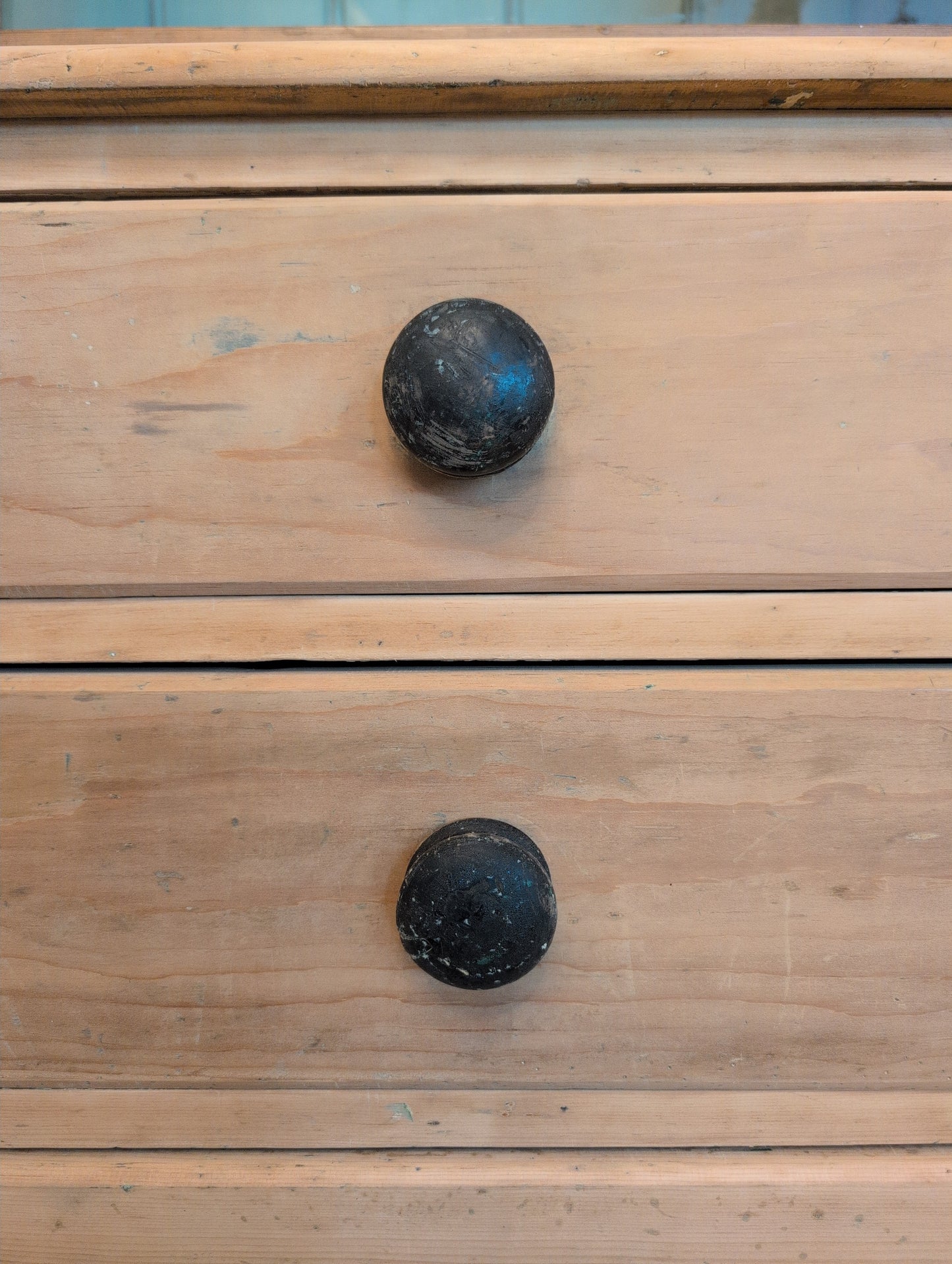 Stately Glazed Pine Hutch