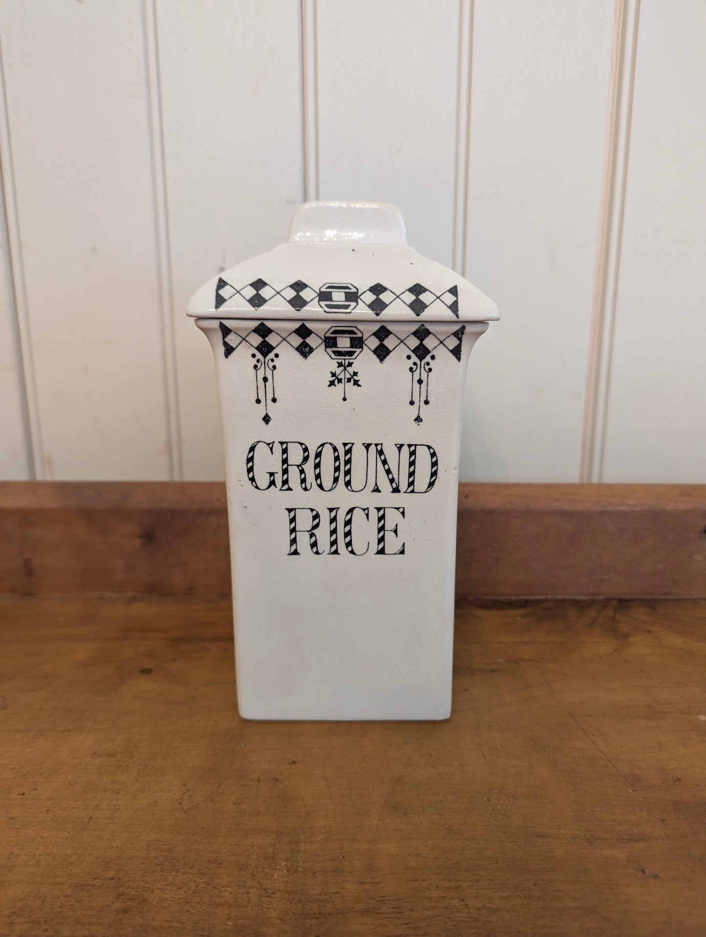 English Art Deco Canister