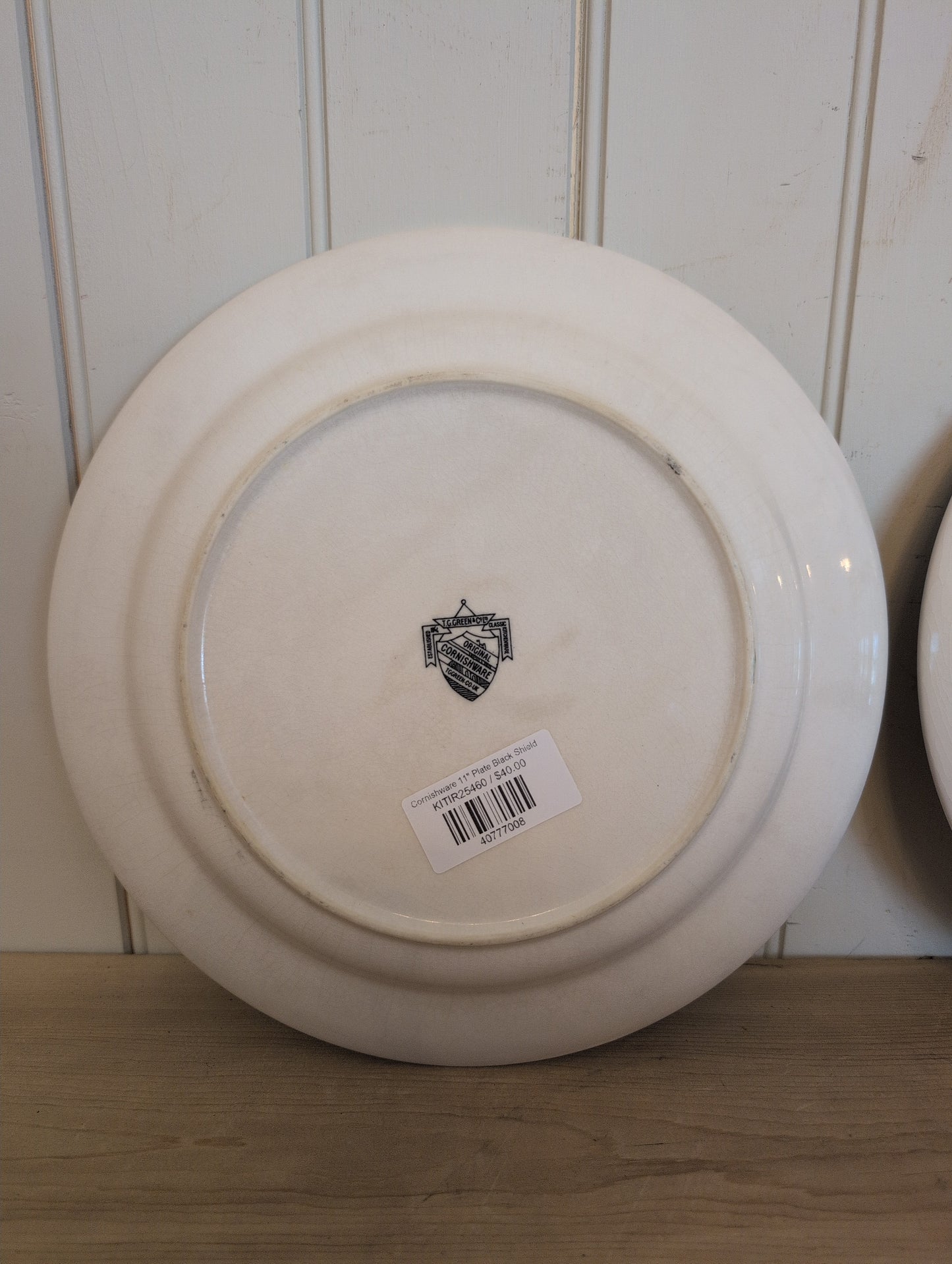 Cornishware 11" Plate Black Shield
