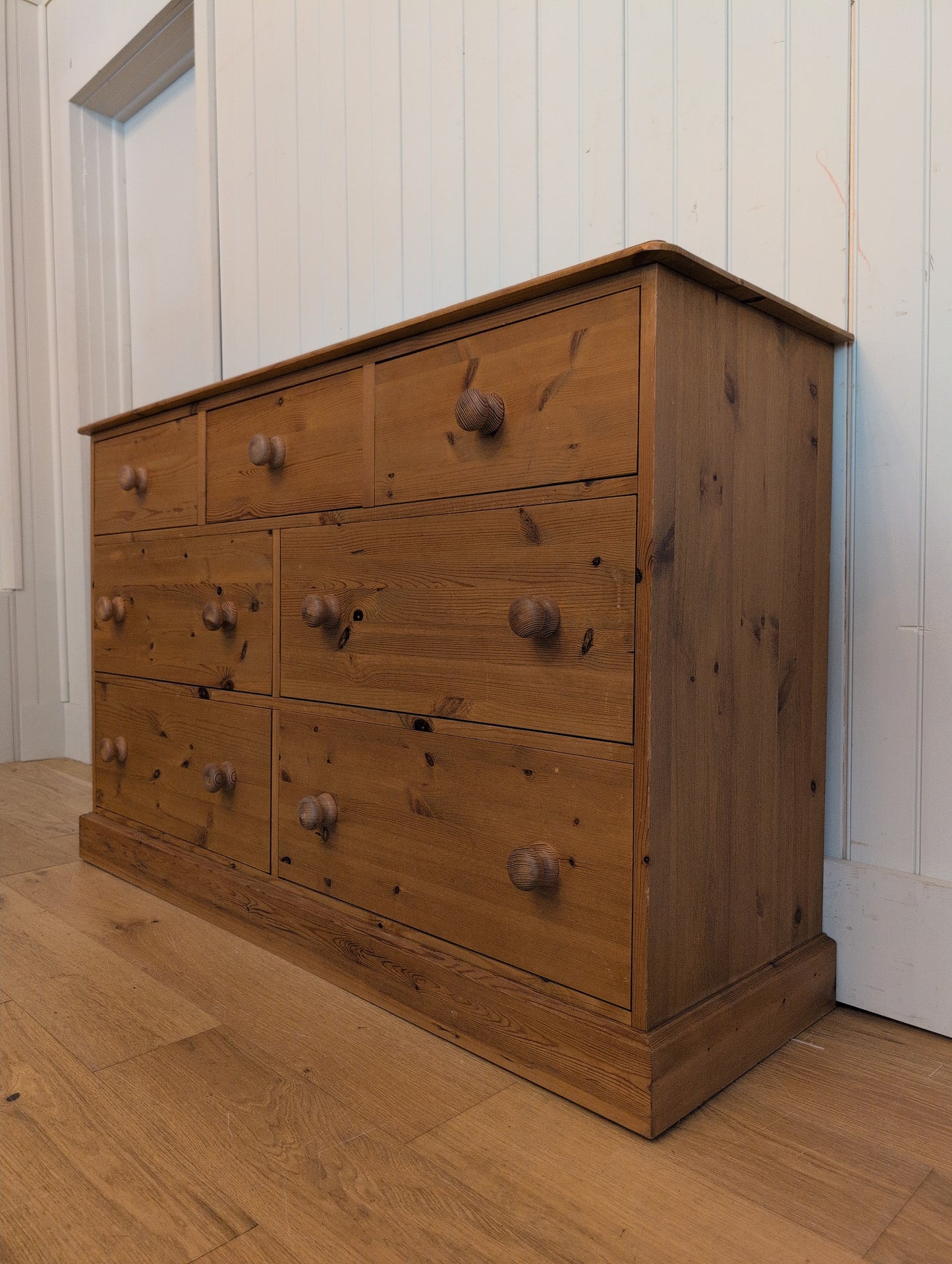 Vintage Pine Bank of Drawers