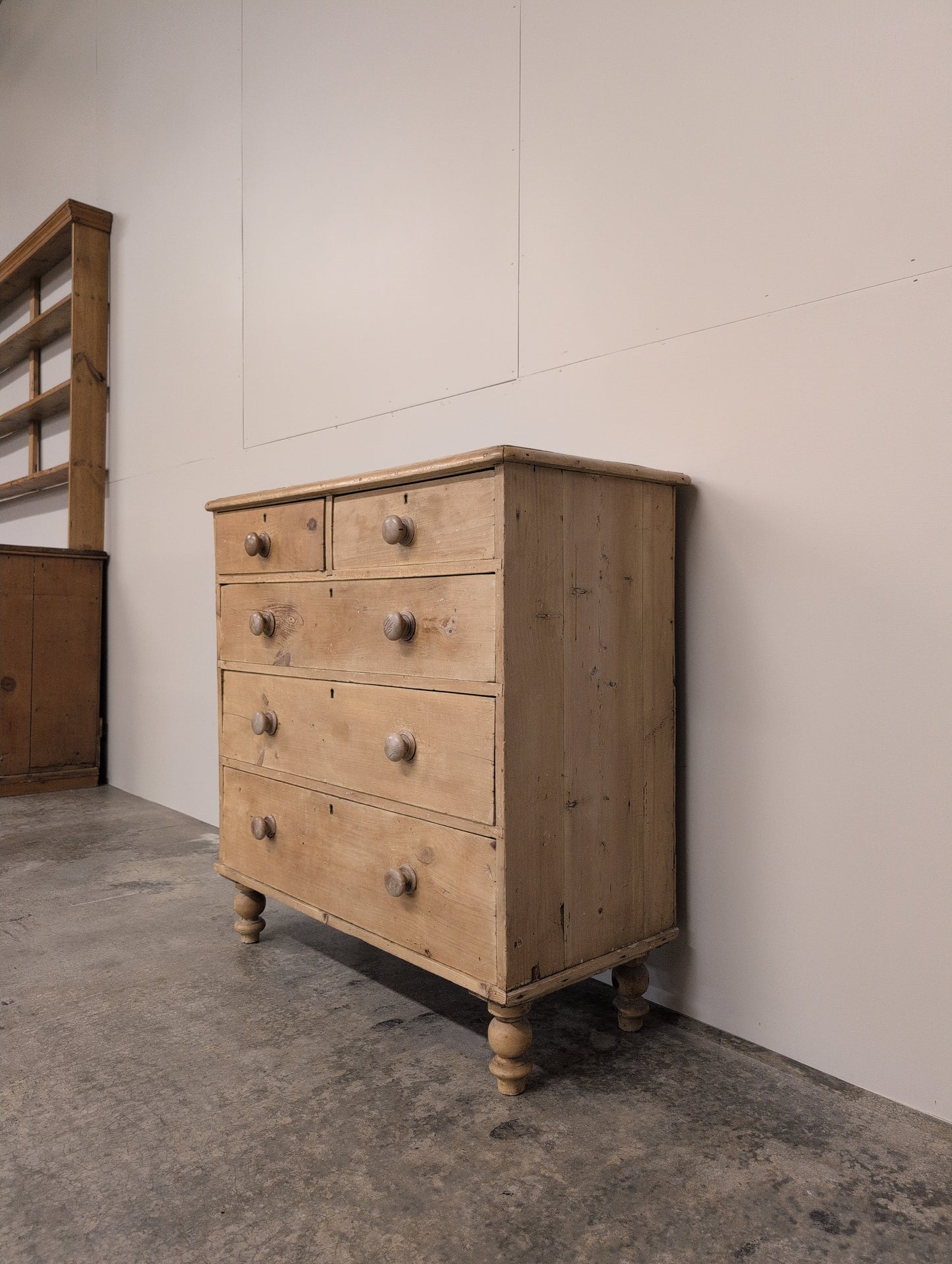 Victorian Pine 2 Over 3 Chest