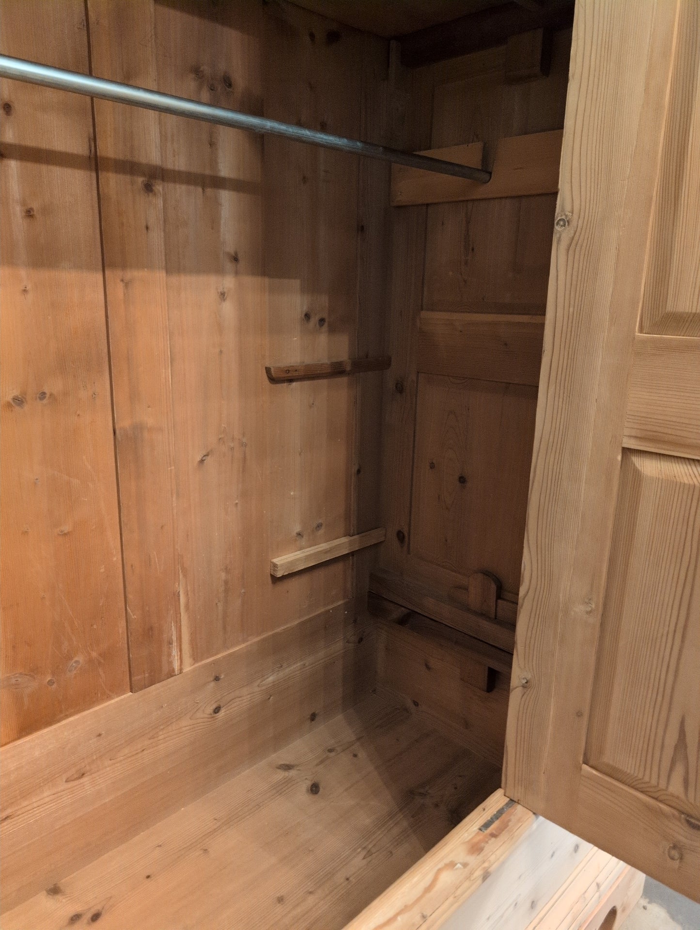 Grand Stripped Pine German Wardrobe