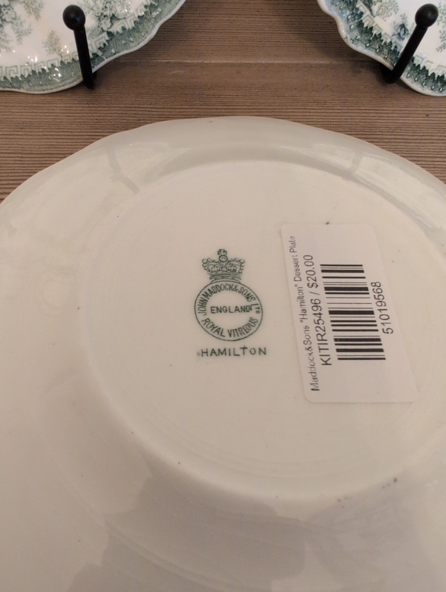 Maddock&Sons "Hamilton" Dessert Plate