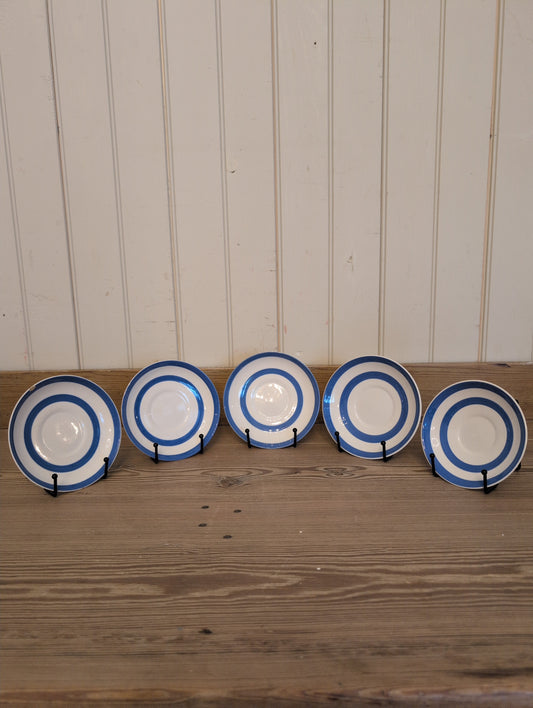 Cornishware Saucer Green Shield