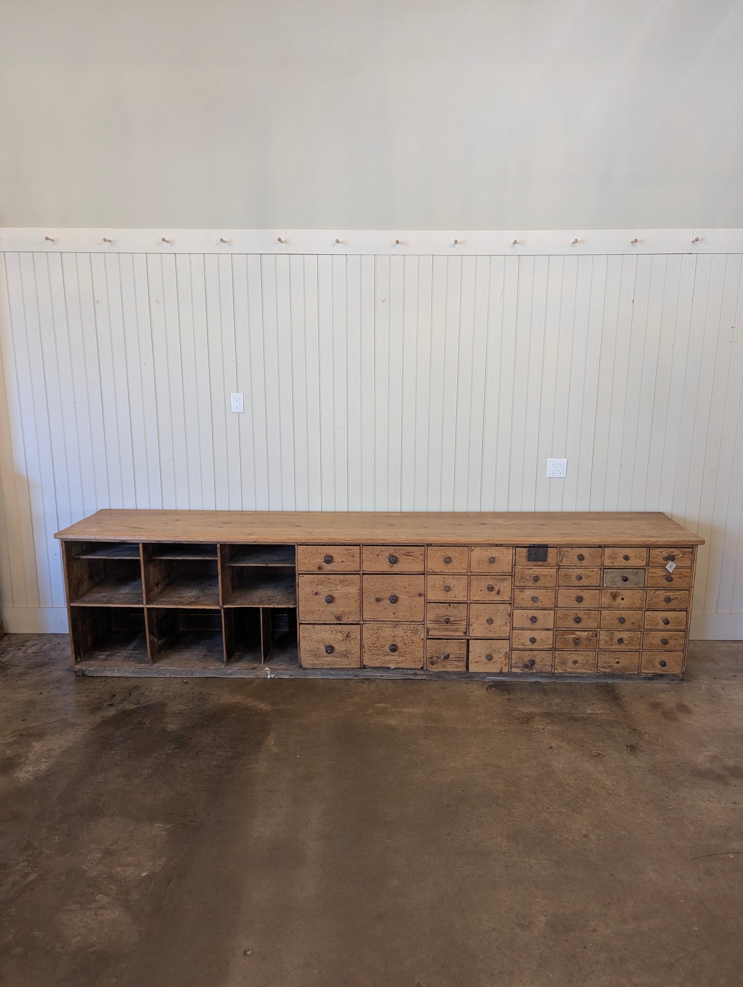 12ft Pine Haberdashery Counter