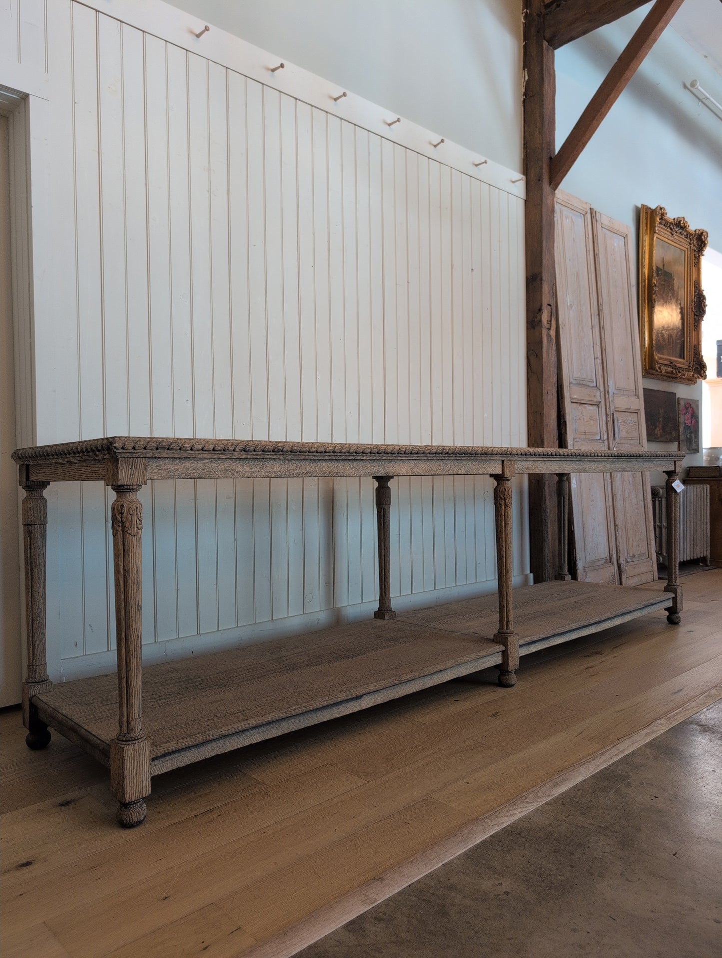 Scrubbed Oak Belgian Drapers Table 1