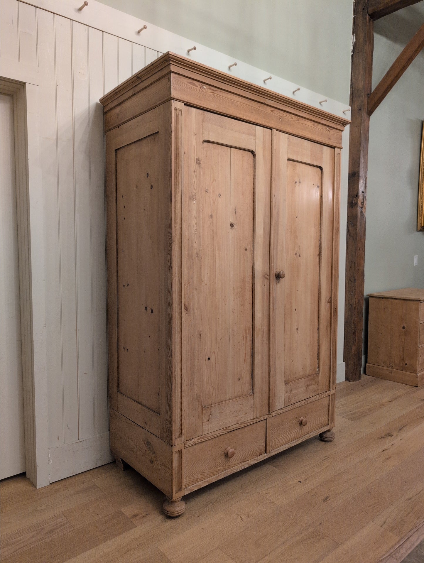 Traditional English Pine Wardrobe