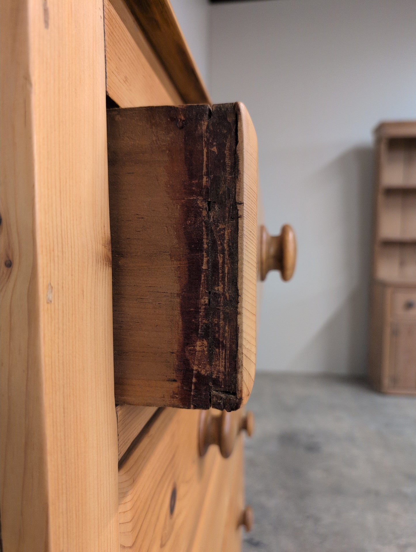 Stately 2 over 4 English Pine Chest
