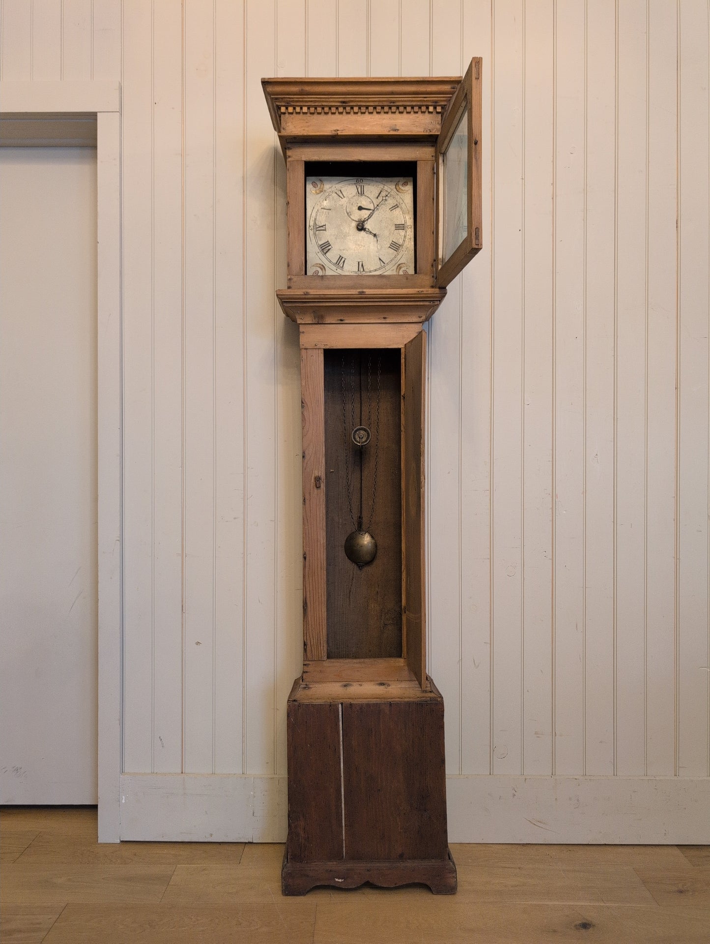 French Pine Longcase Clock