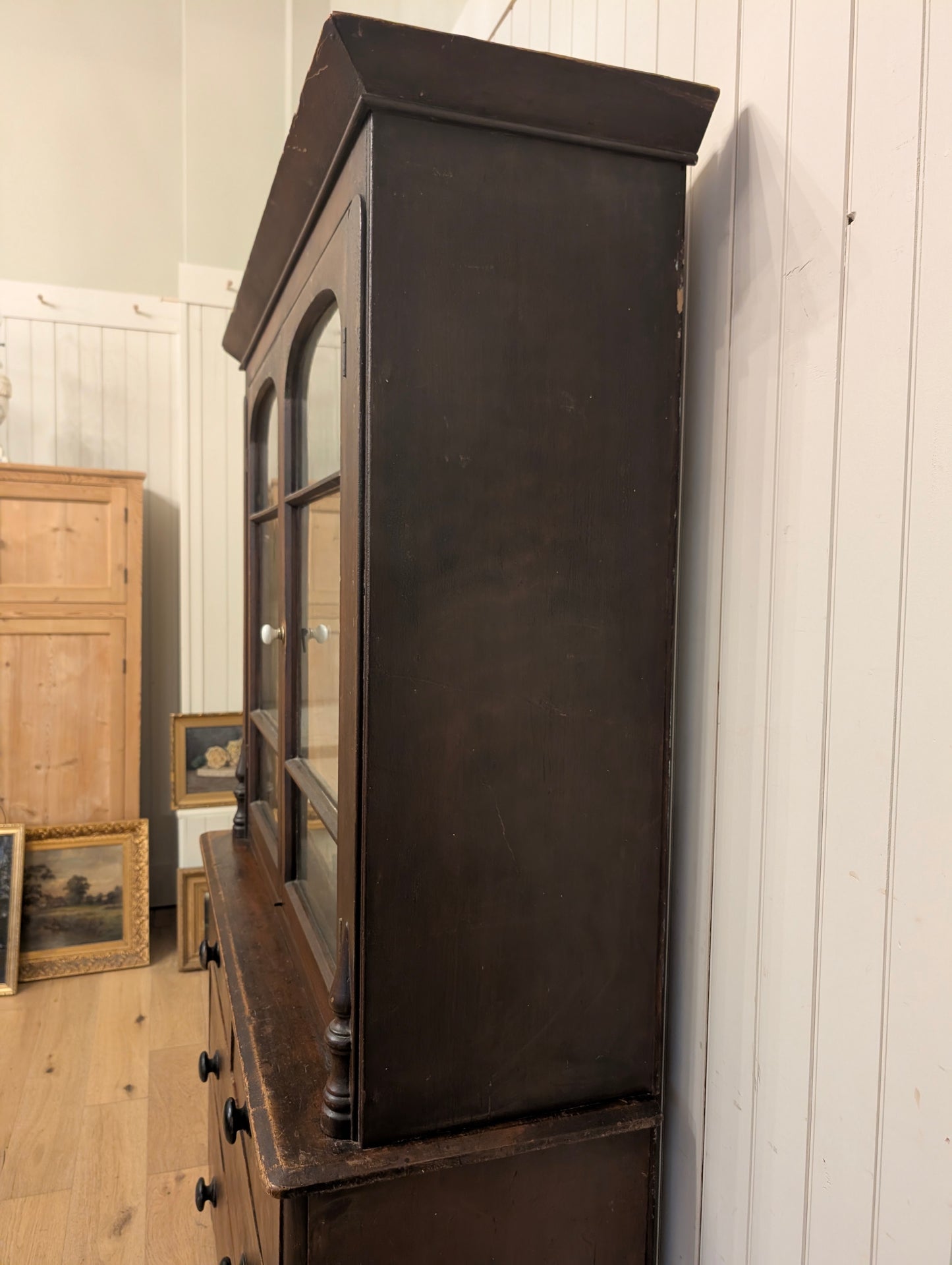 Painted Pine Glazed Hutch