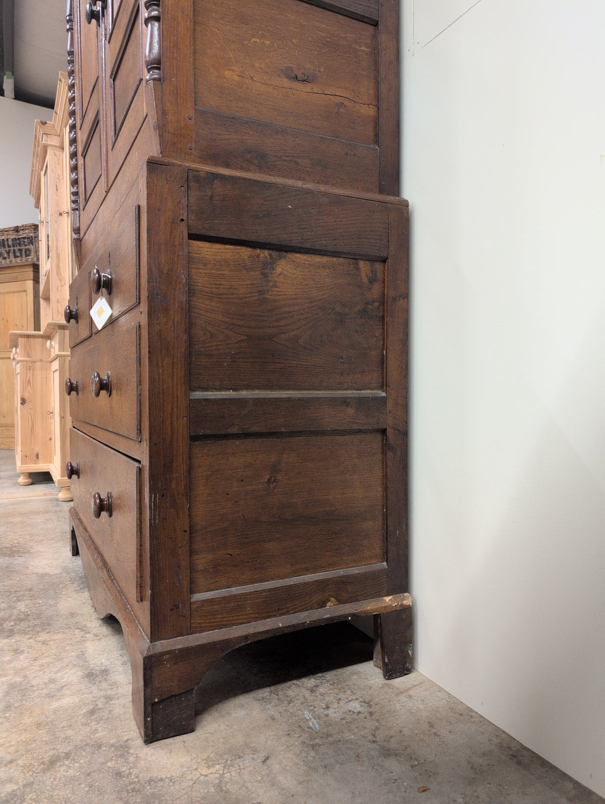 English Oak 2 Over 2 Linen Press
