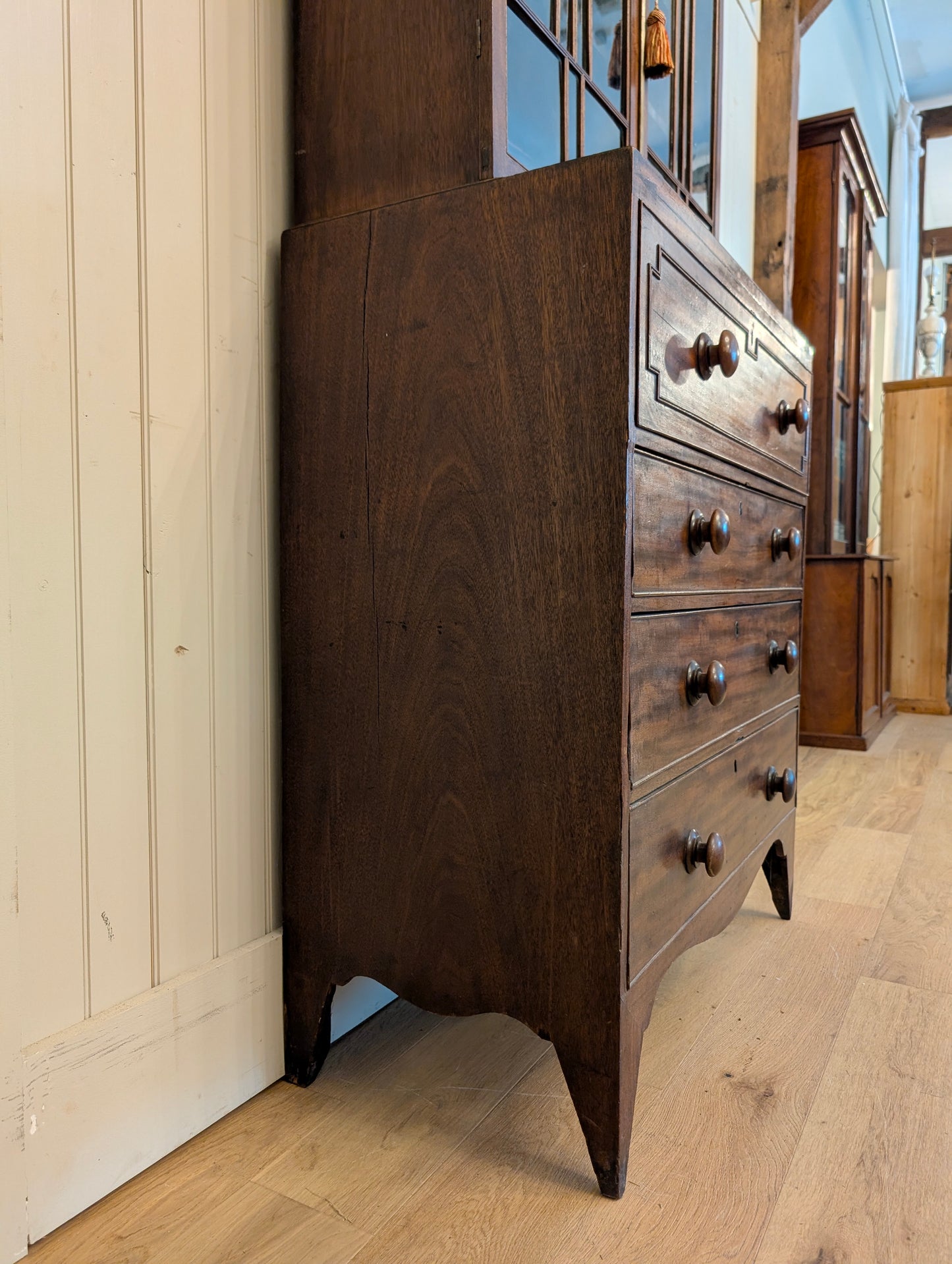 Mahogany Glass Door Secretaire